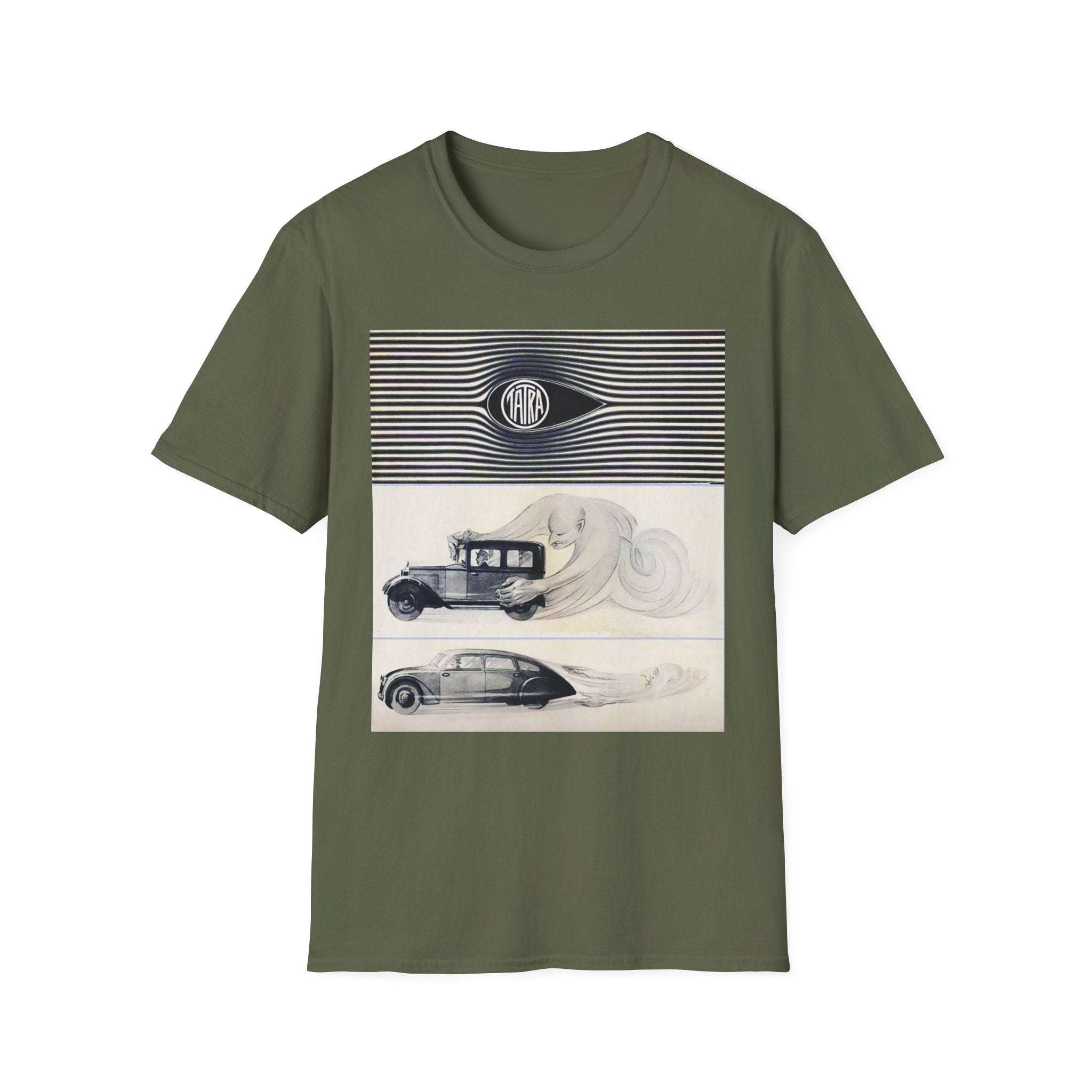 oryggy Originals Summer line Retro Stripes & Classic Car Illustration Tee