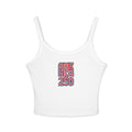 America 250 Crop Tank Top — Retro Patriotic USA 250 Celebration Spaghetti Strap