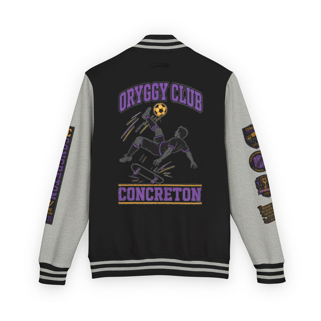 OC Concreton Varsity Jacket — Pancho Hawks "Cold Bearings" Distressed Edition