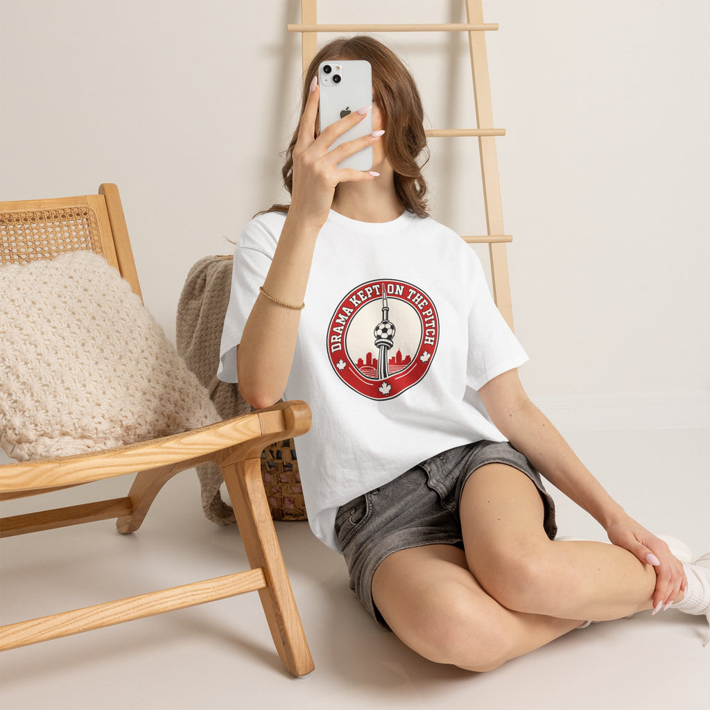 FIFA World Cup 2026 T-Shirt — oryggy "Drama Kept on the Pitch" Canadian Fan Tee