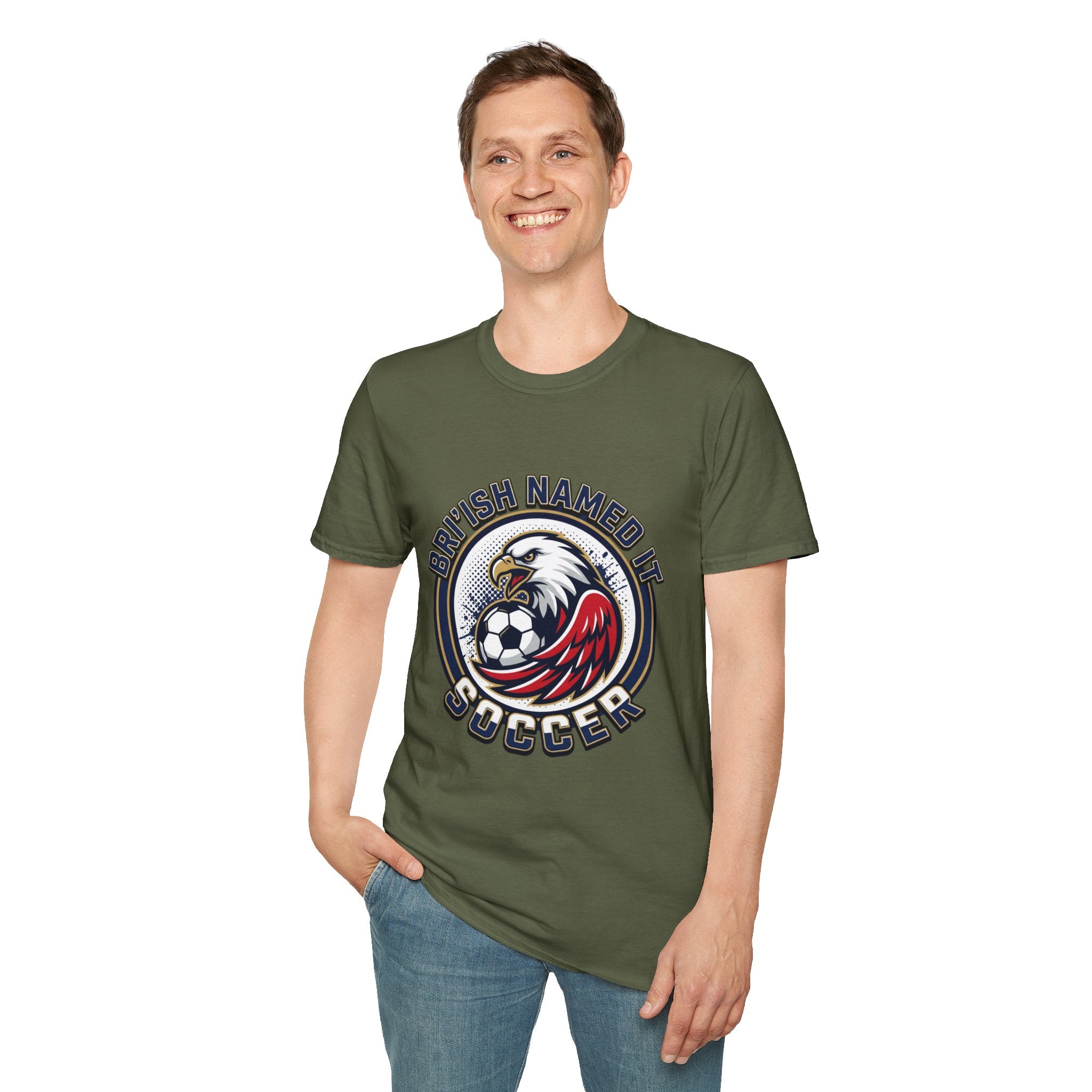 FIFA 2026 Soccer Eagle T-Shirt — "Bri'ish Named It Soccer" Vintage Soccer Graphic Tee