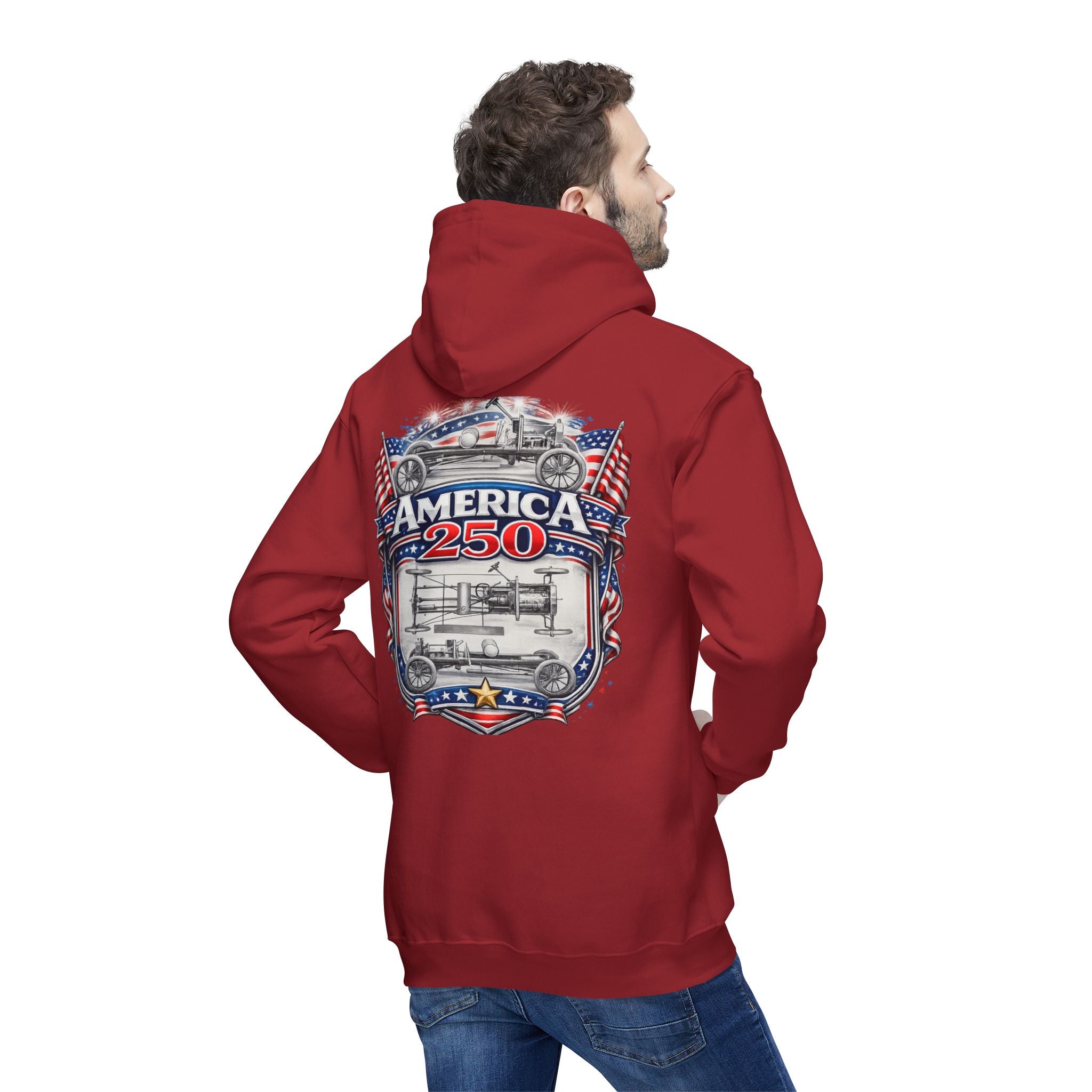 America 250 Patriotic USA Anniversary Hoodie —  Made in USA
