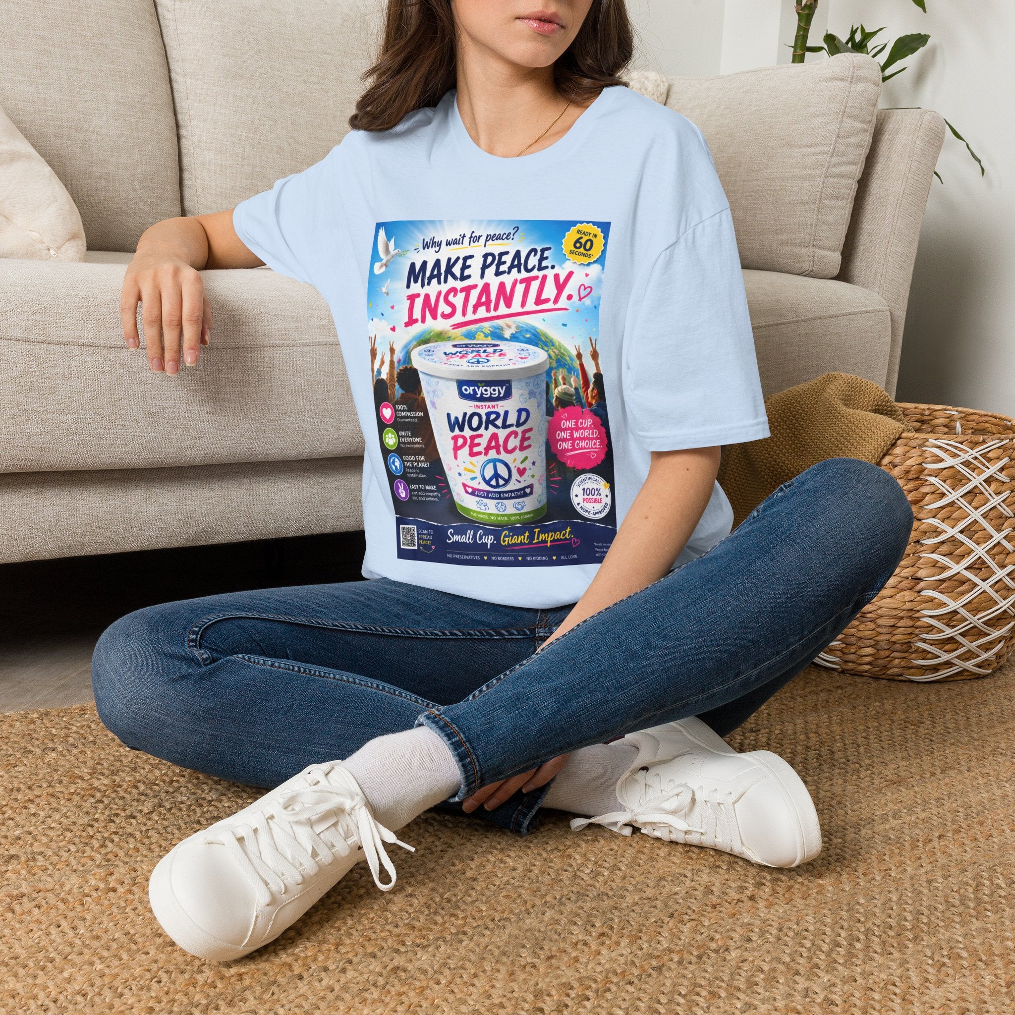 oryggy Originals Summer line "Make Peace Instantly" World Peace Graphic Tee