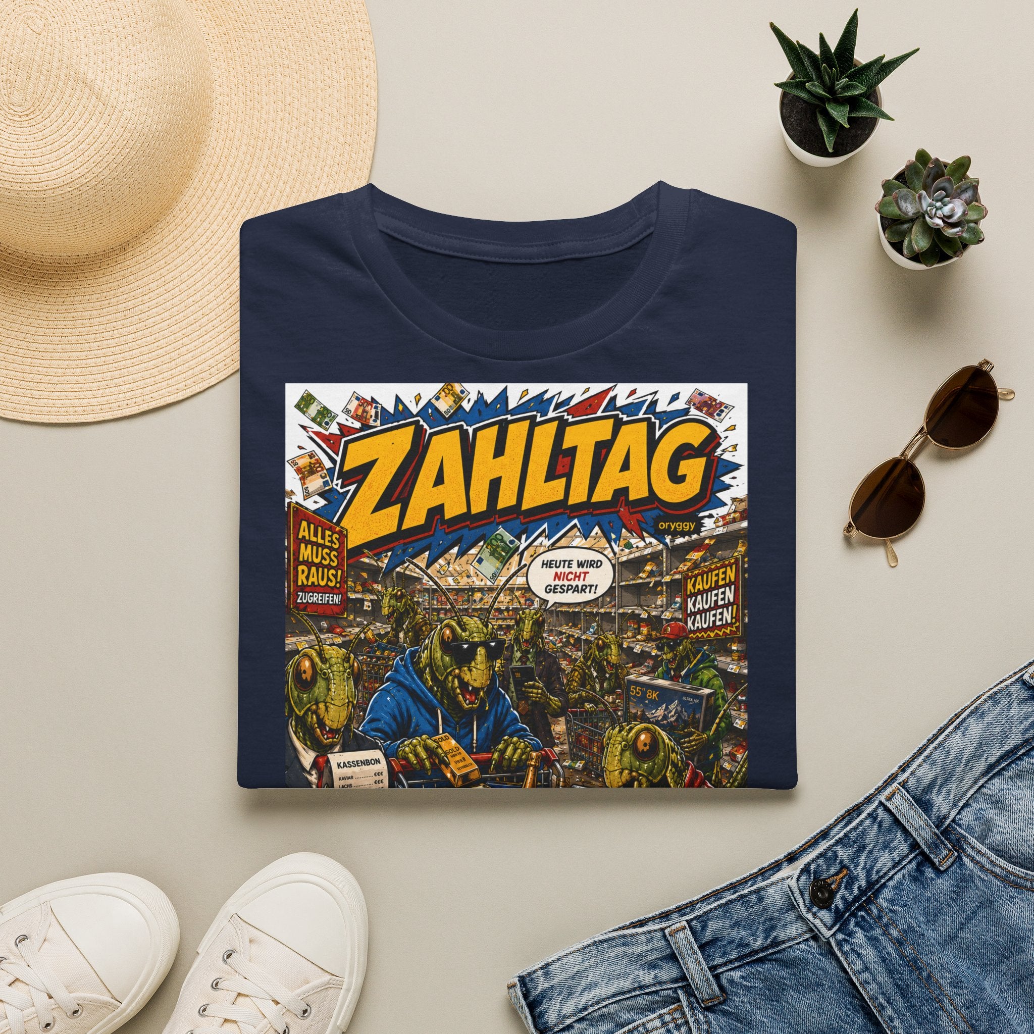 oryggy Originals Summer line T-Shirt — 'Zahltag' Comic Horror Graphic Tee
