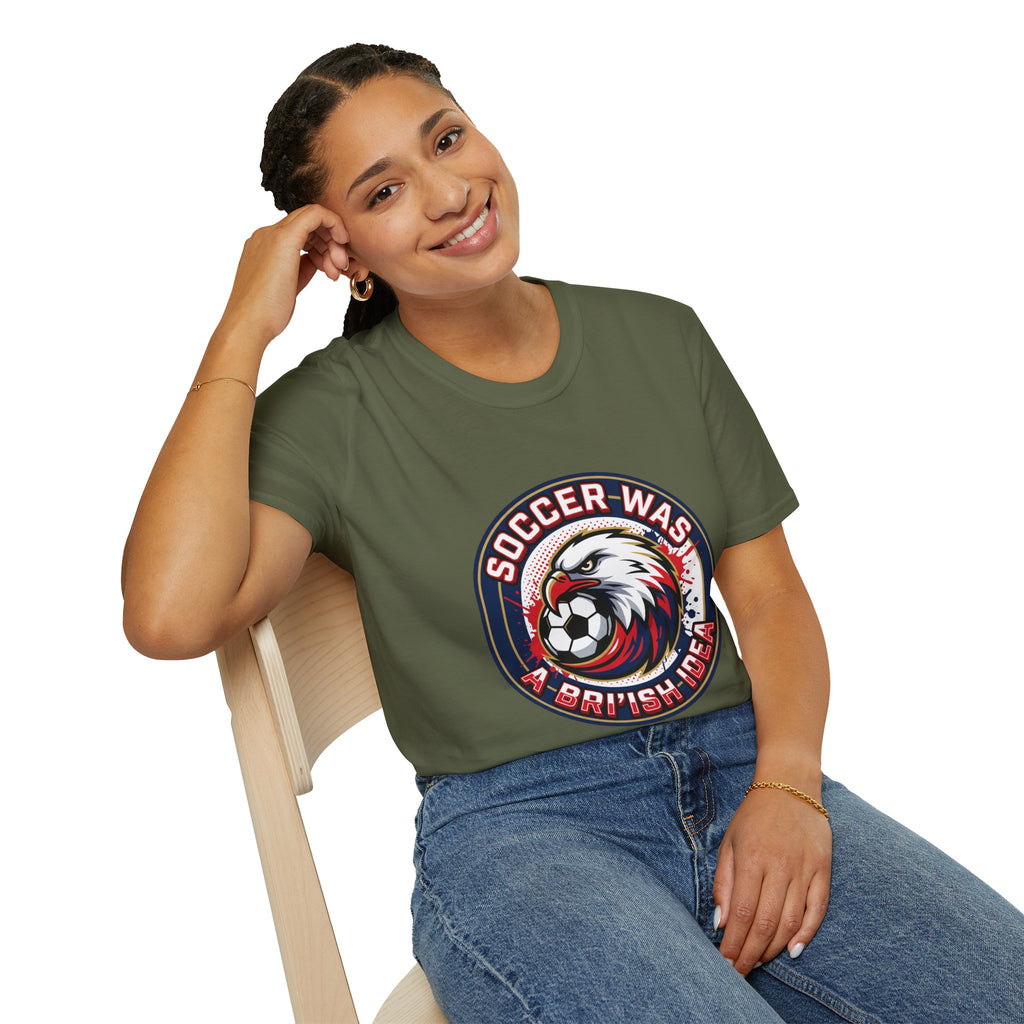 FIFA 2026 Soccer Eagle T-Shirt — "Soccer was a Bri'ish idea" Vintage Soccer Graphic Tee