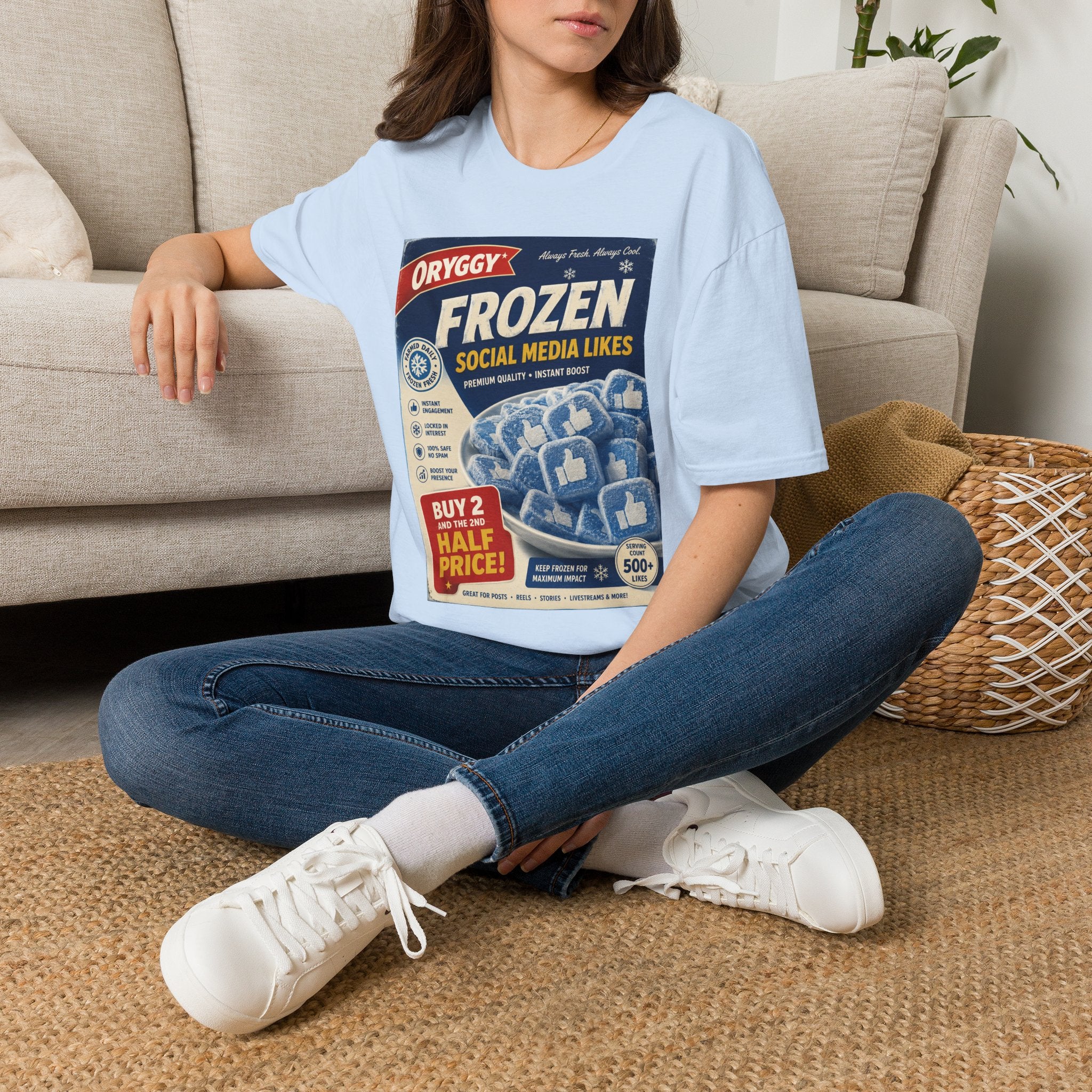 oryggy Originals Summer line 'Frozen Social Media Likes' Retro Graphic Tee