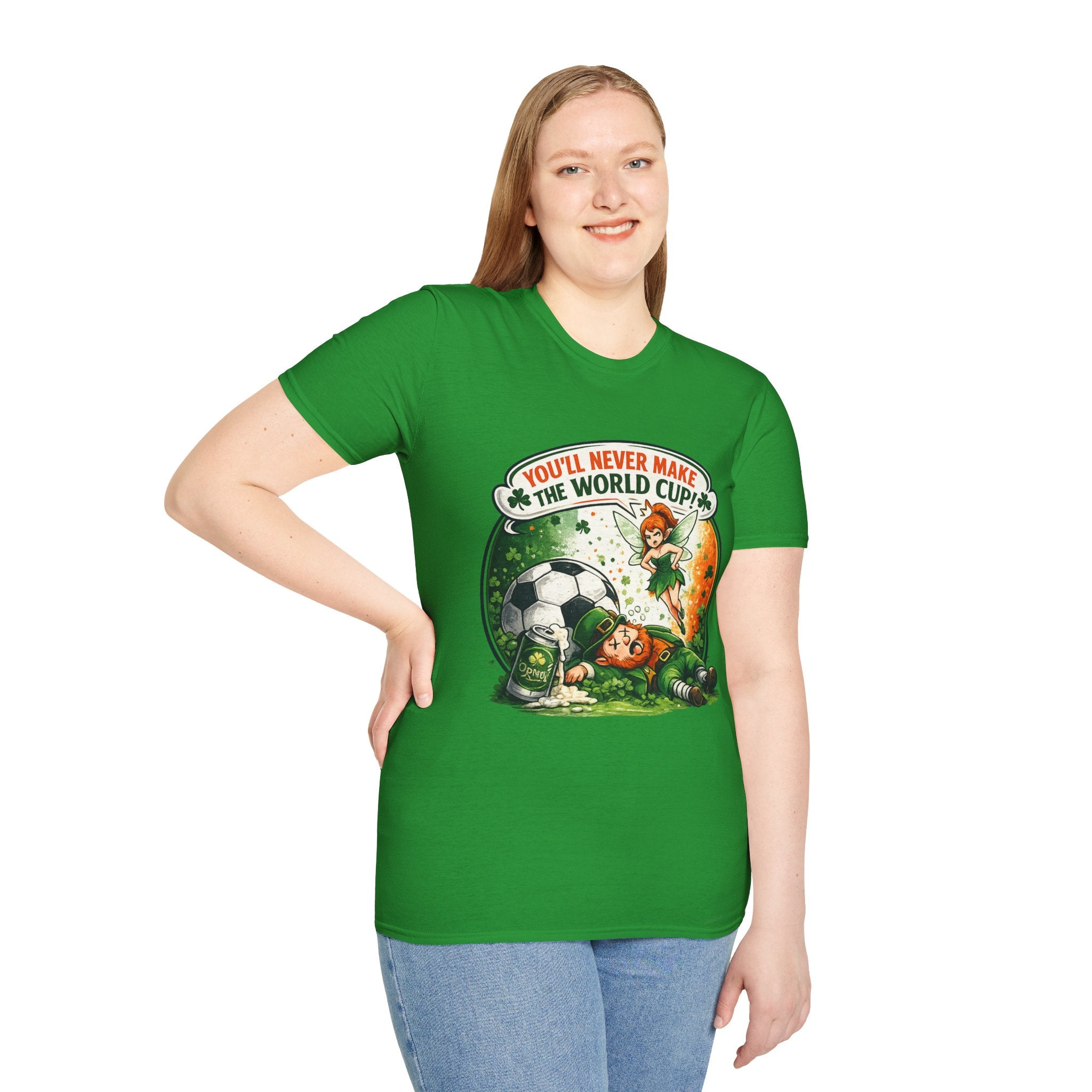 fifa-world-cup-2026-youll-never-make-the-world-cup-soccer-t-shirt-funny-irish-fairy-football-tee - Retro Football Apparel oryggy