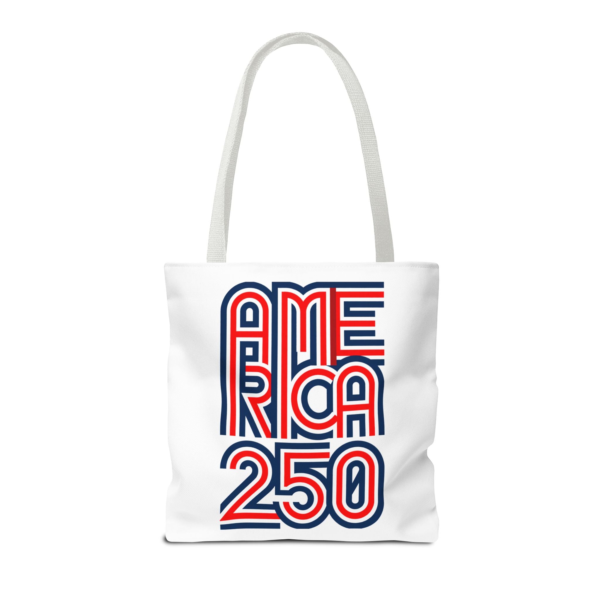 America 250 Tote Bag — Patriotic Red, White & Blue Commemorative Tote