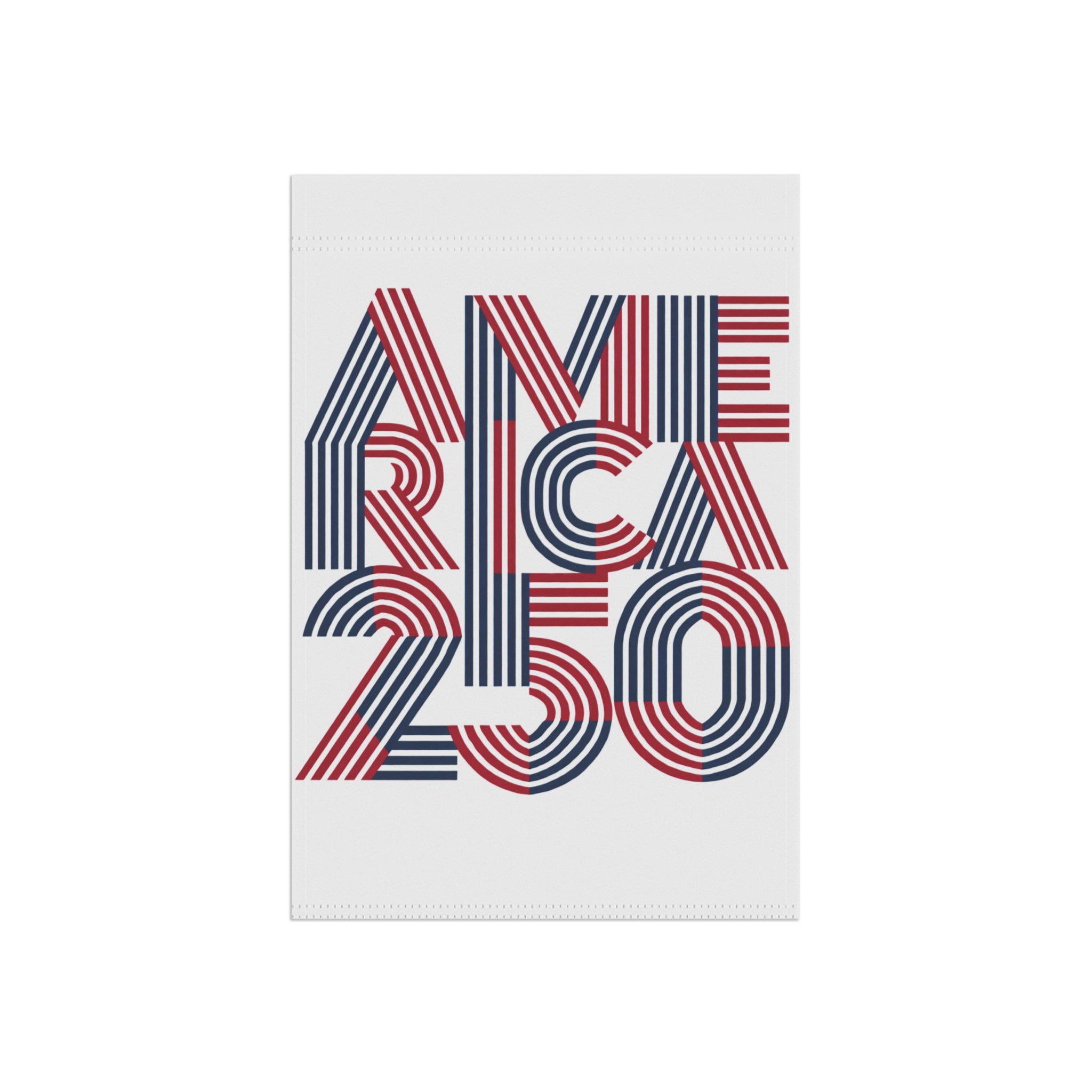 America 250 Garden & House Banner | Patriotic Flag Stripe Design