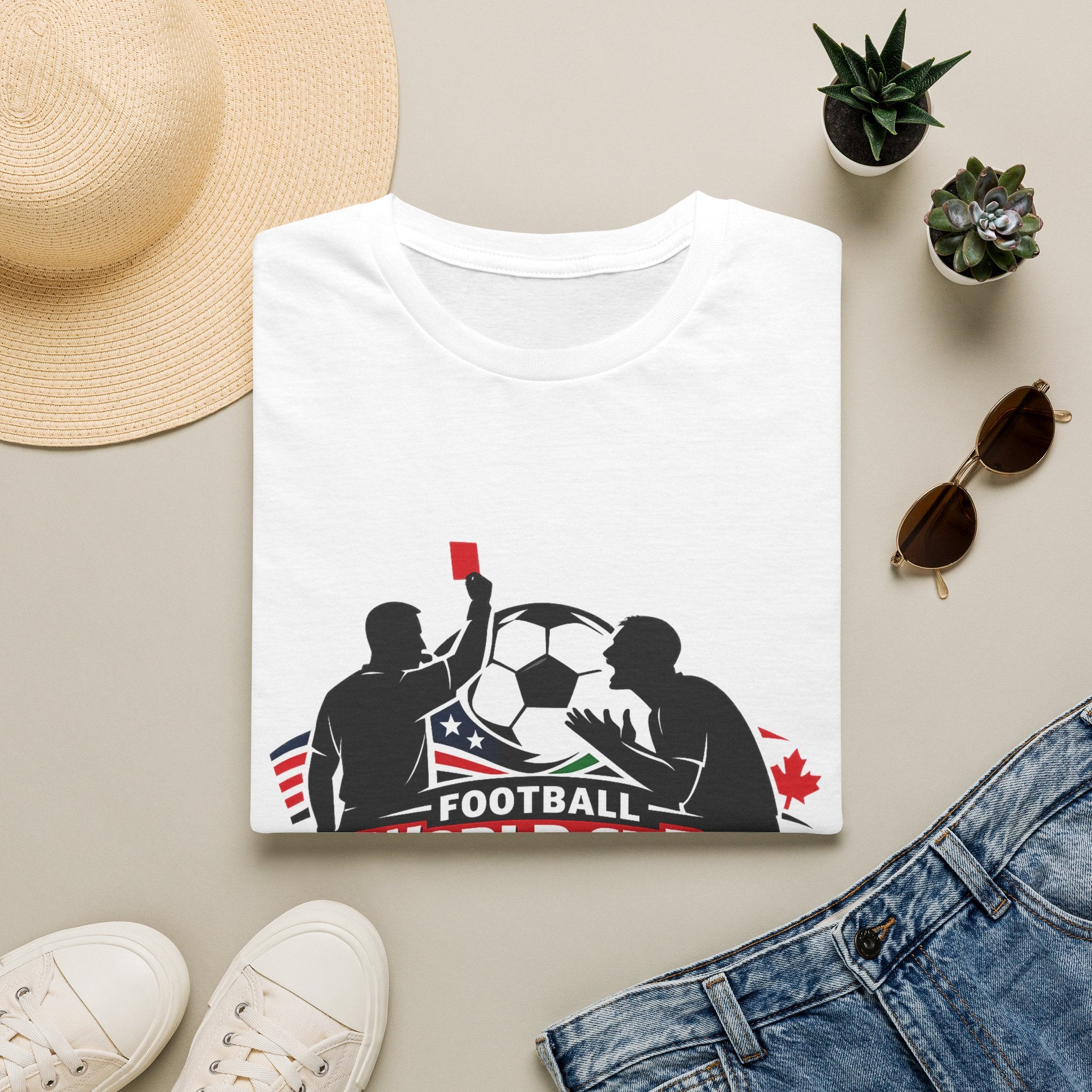 FIFA World Cup 2026 Soccer T-Shirt — Football Referee Red Card Design - Oryggy