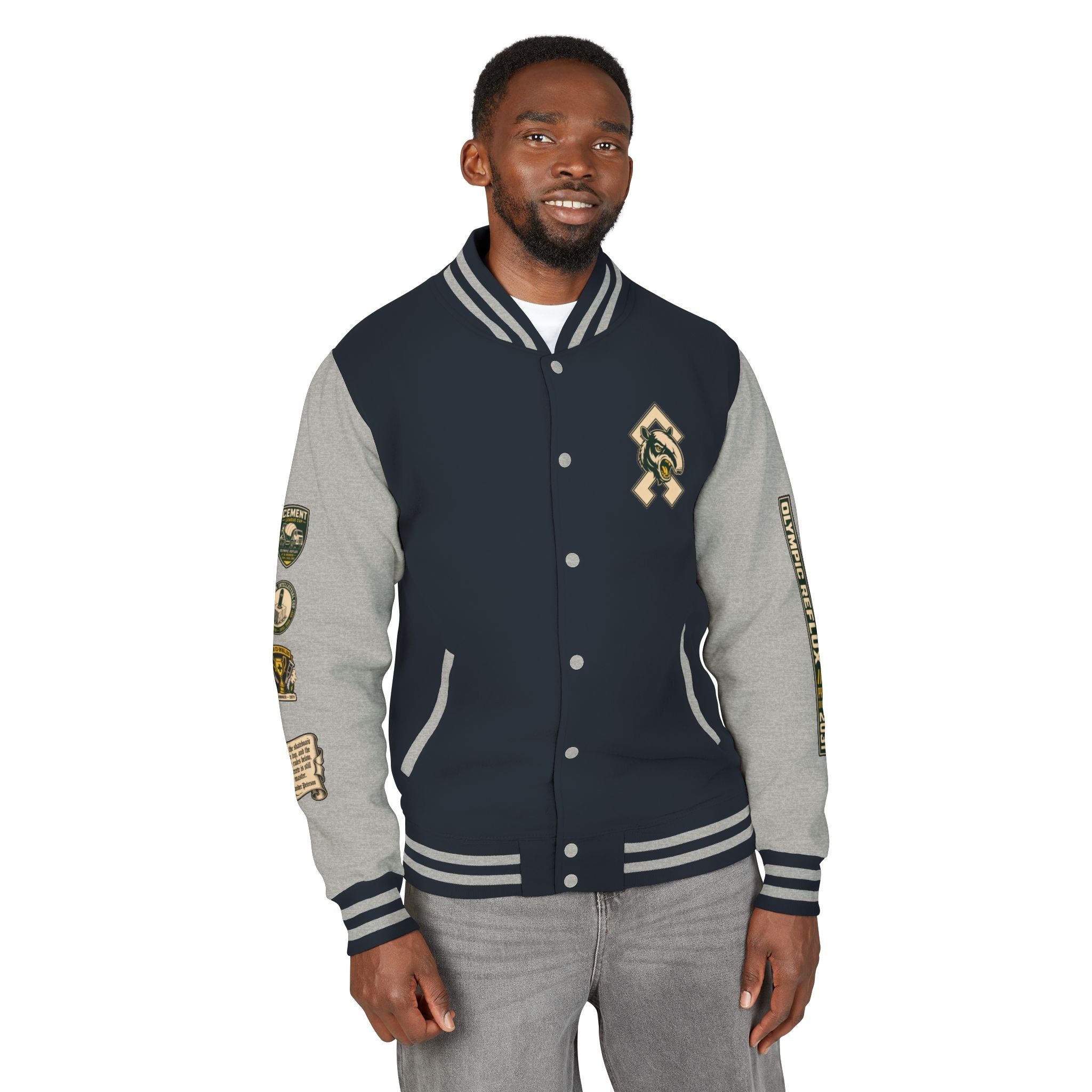 OR Olympic Reflux Varsity Jacket — Alexander Peterson "The Concrete is Master" Edition