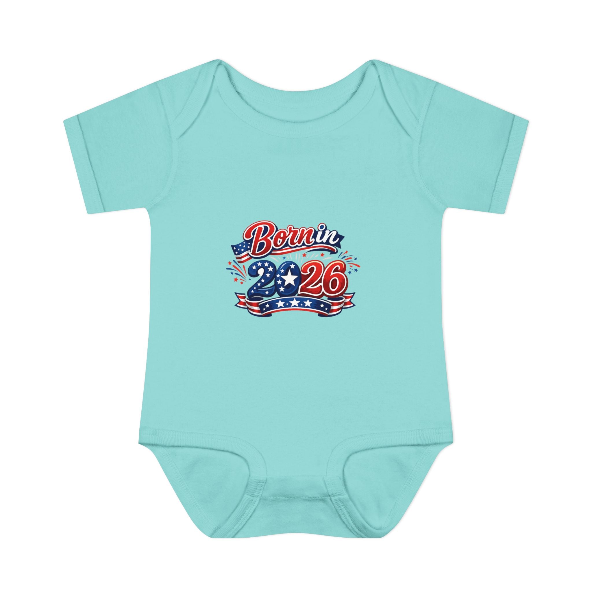 America 250 Born in 2026 Baby Bodysuit — Patriotic USA Infant Onesie