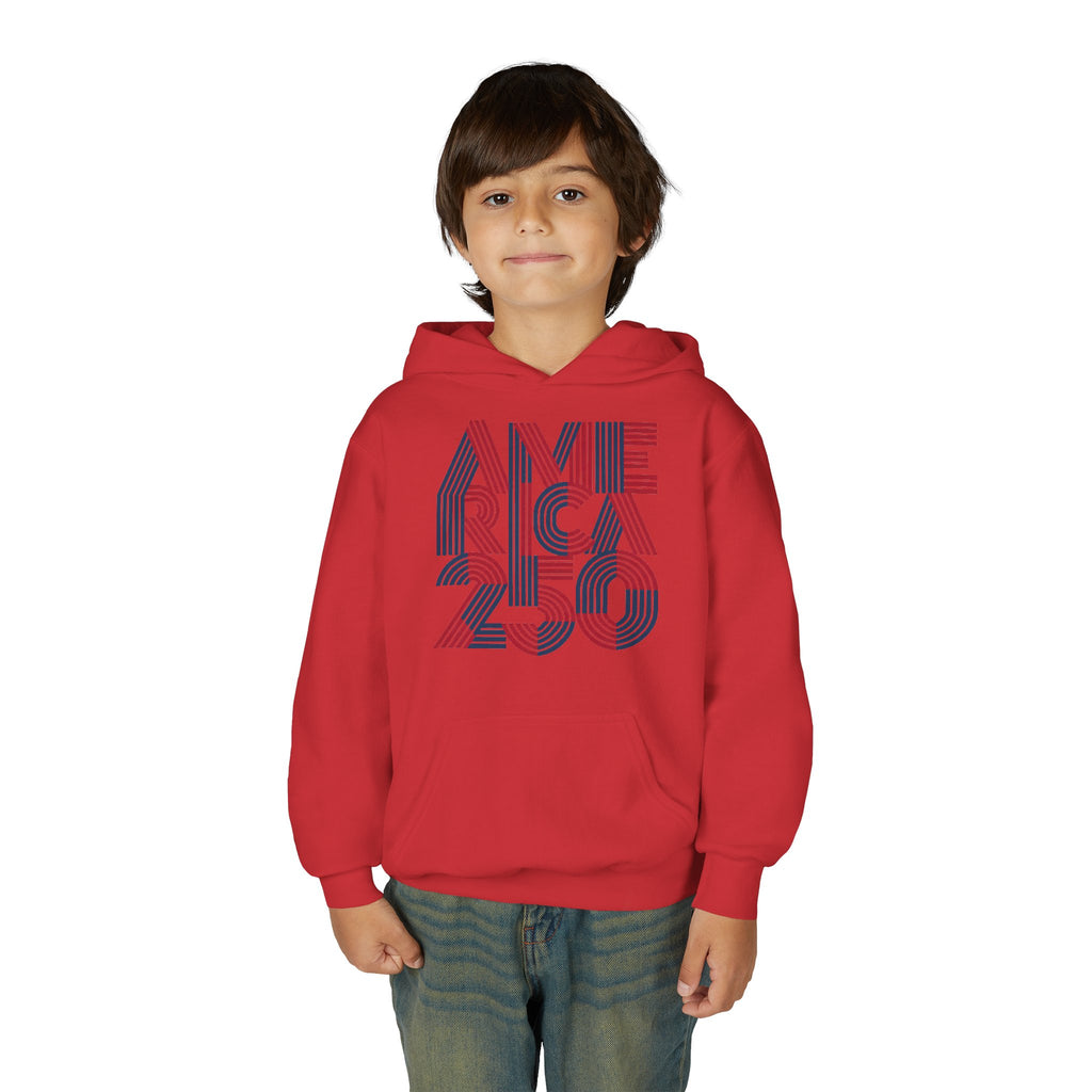 America 250 Hoodie | Patriotic Retro Typography, 250th Anniversary