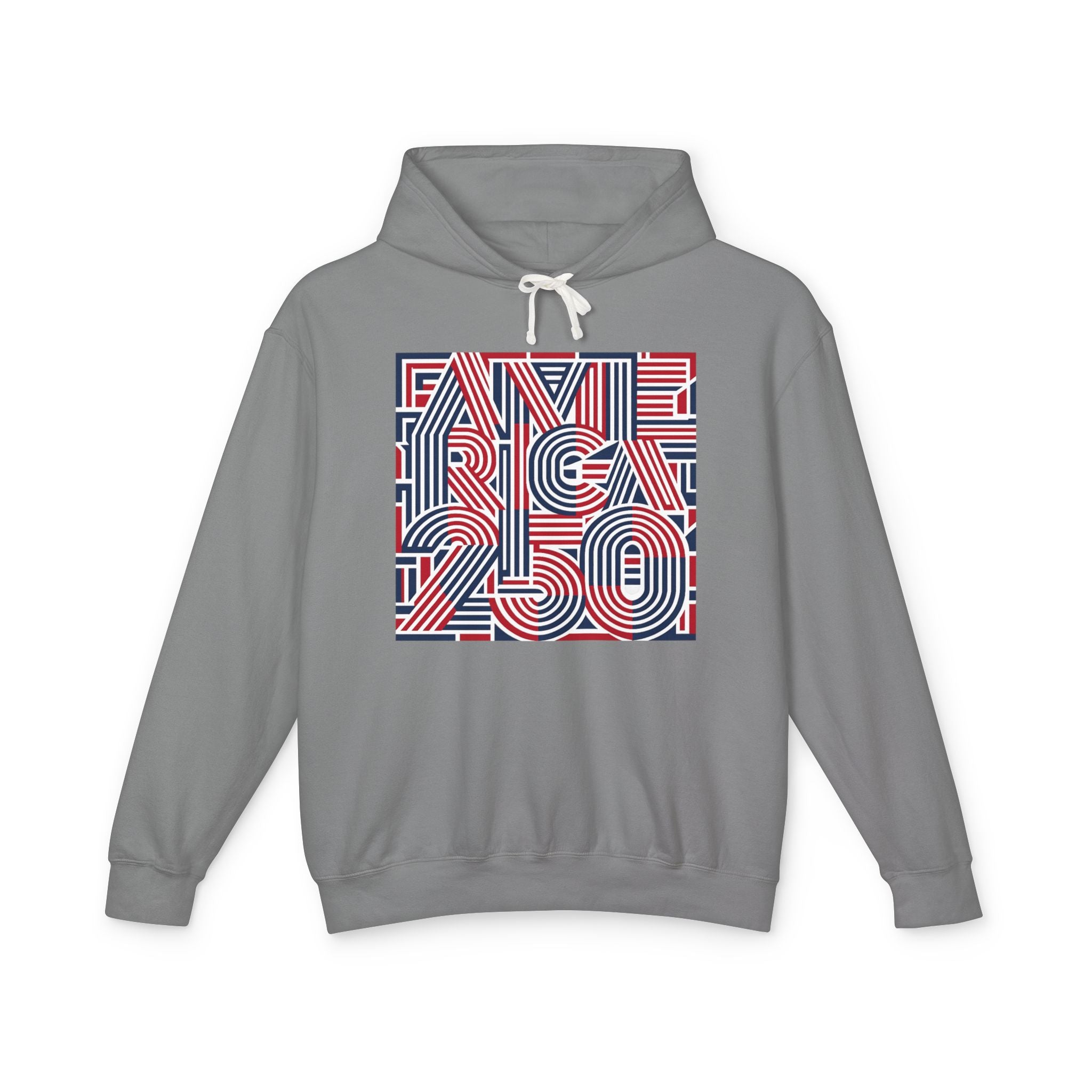 oryggy - america-250-hoodie-retro-red-blue-patriotic-anniversary-pullover - Vintage Patriotic Apparel