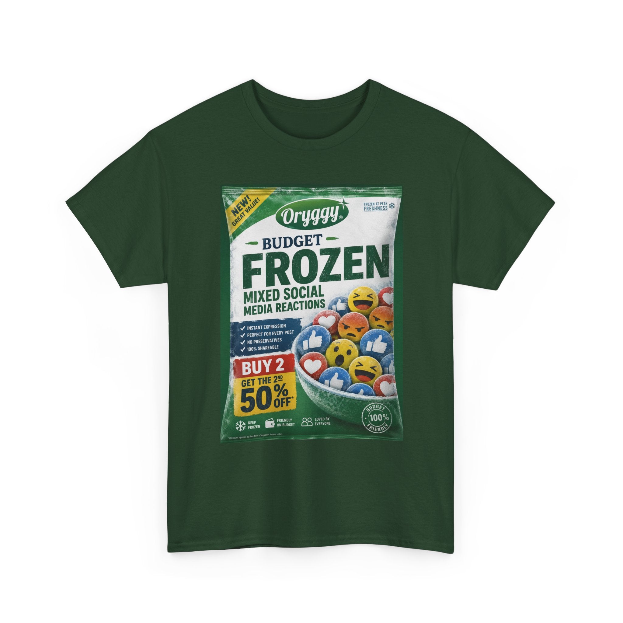 oryggy Originals Summer line 'Budget Frozen Mixed Social Media Reactions' Graphic Tee