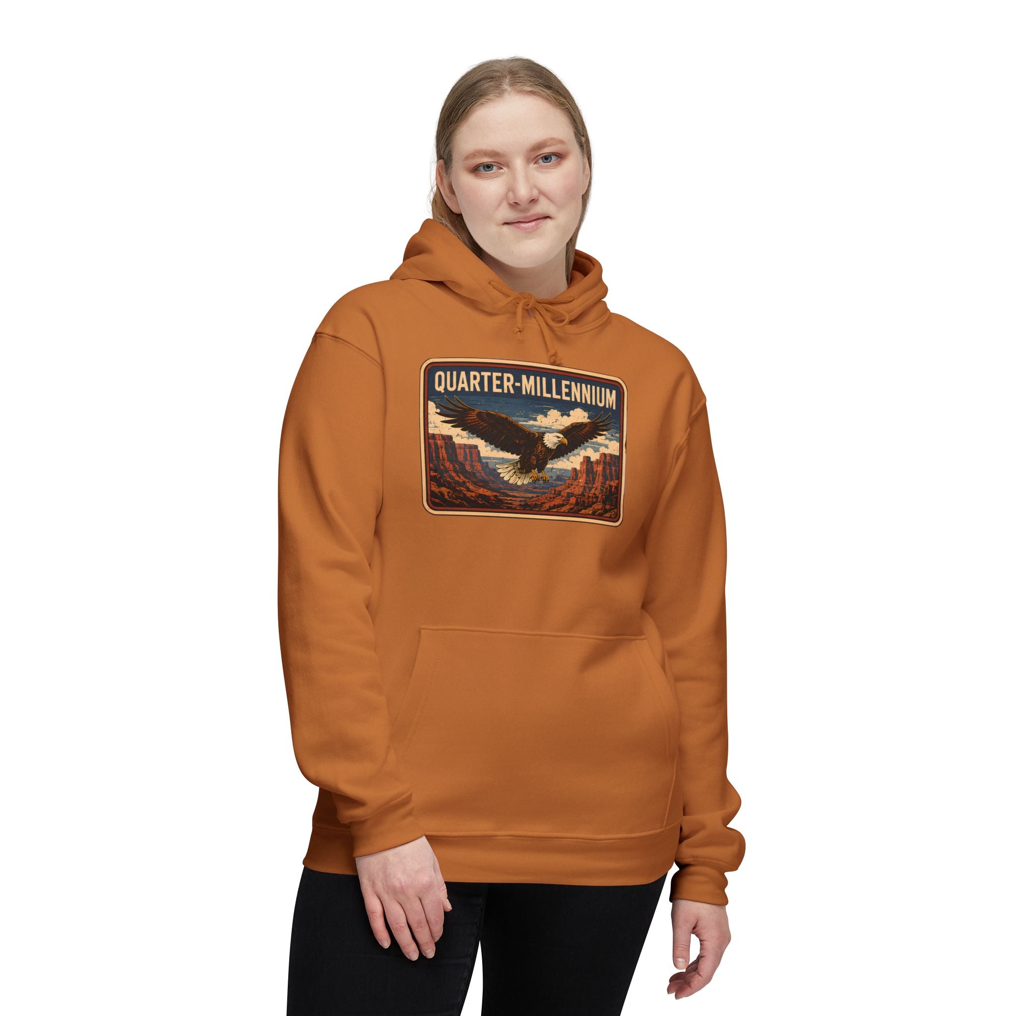 America 250 Quarter-Millennium Vintage Landscape Hoodie — Made in USA