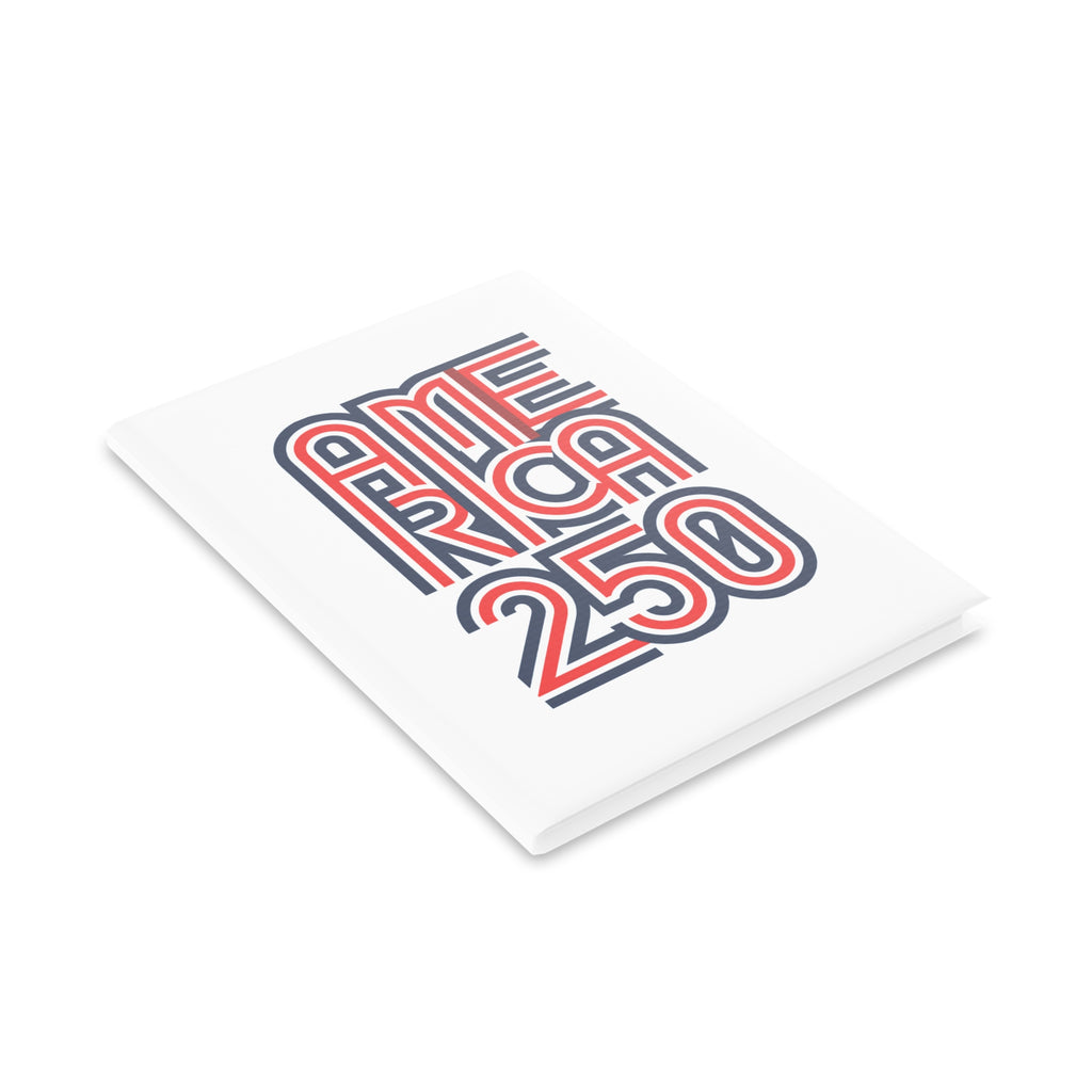 America 250 Hardcover Notebook | Patriotic USA Flag Journal