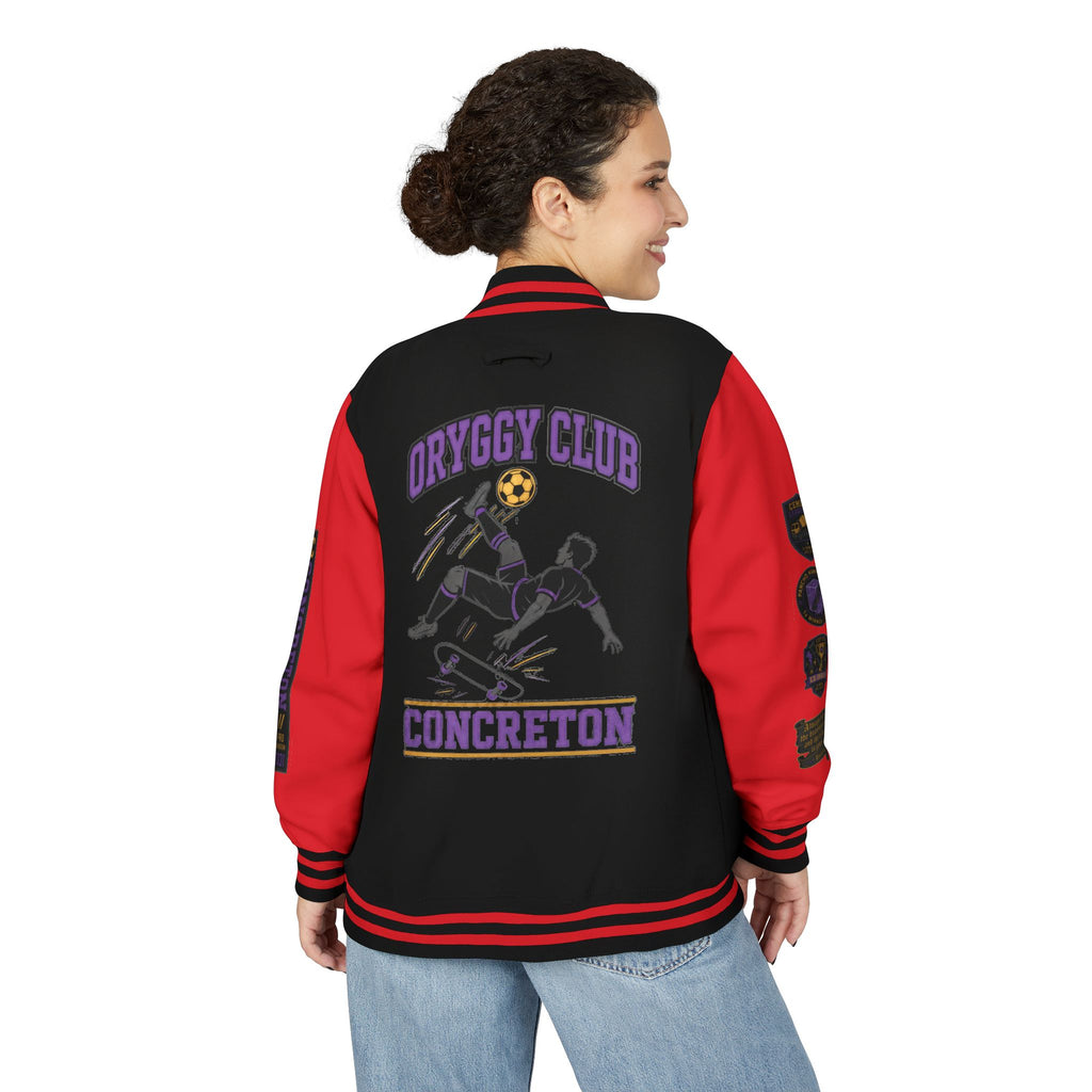 OC Concreton Varsity Jacket — Pancho Hawks "Cold Bearings" Distressed Edition