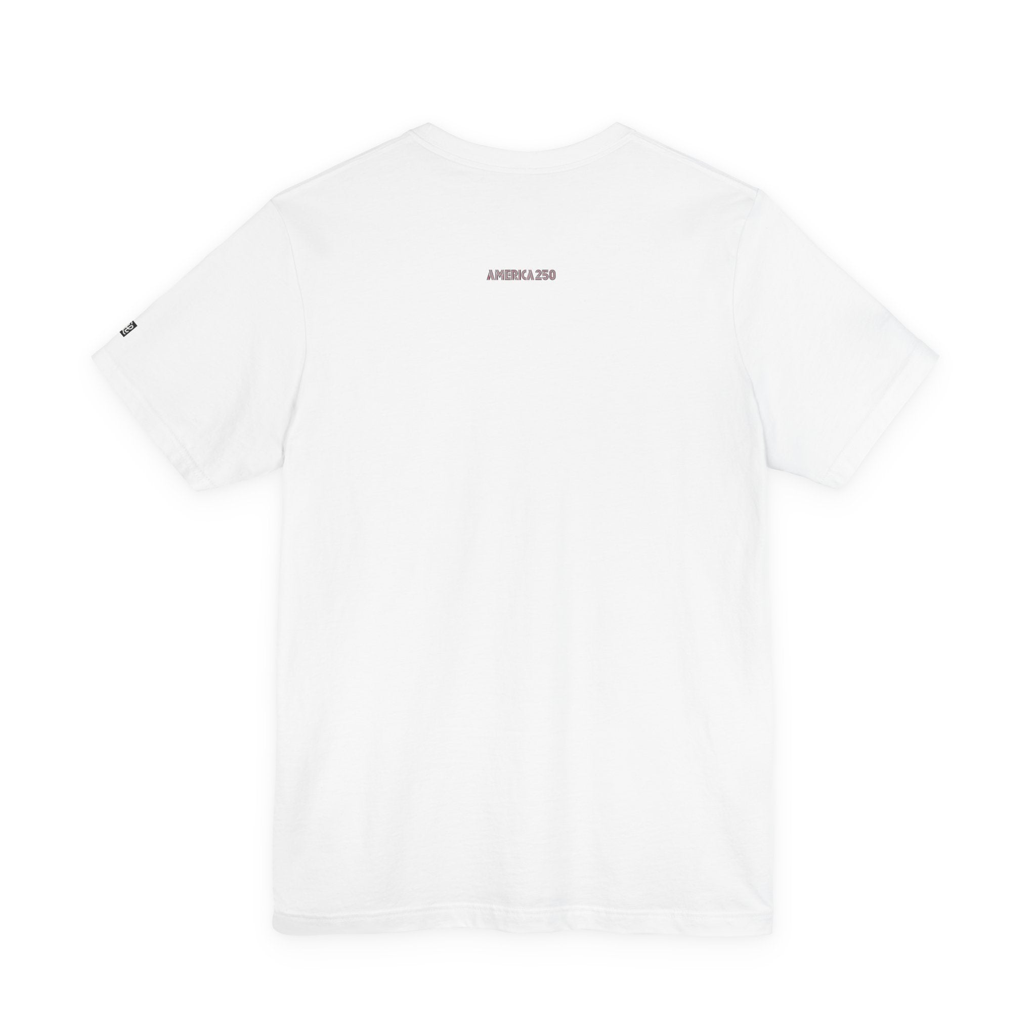 America 250 Tee | Patriotic Red Blue Striped Typography