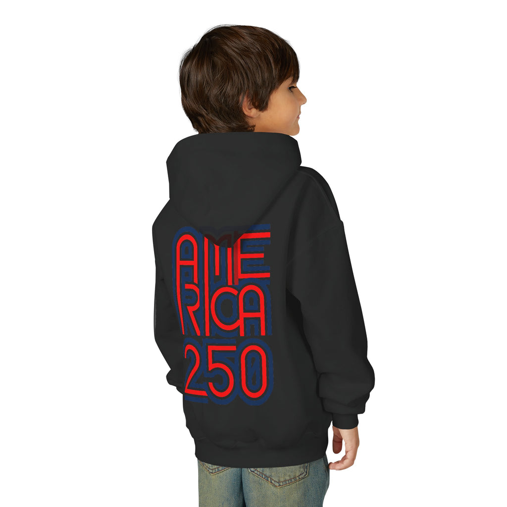 America 250 Hoodie | Patriotic Retro Typography, 250th Anniversary