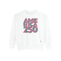 America 250 Retro Stripe Sweatshirt — Patriotic 250th Anniversary Crewneck