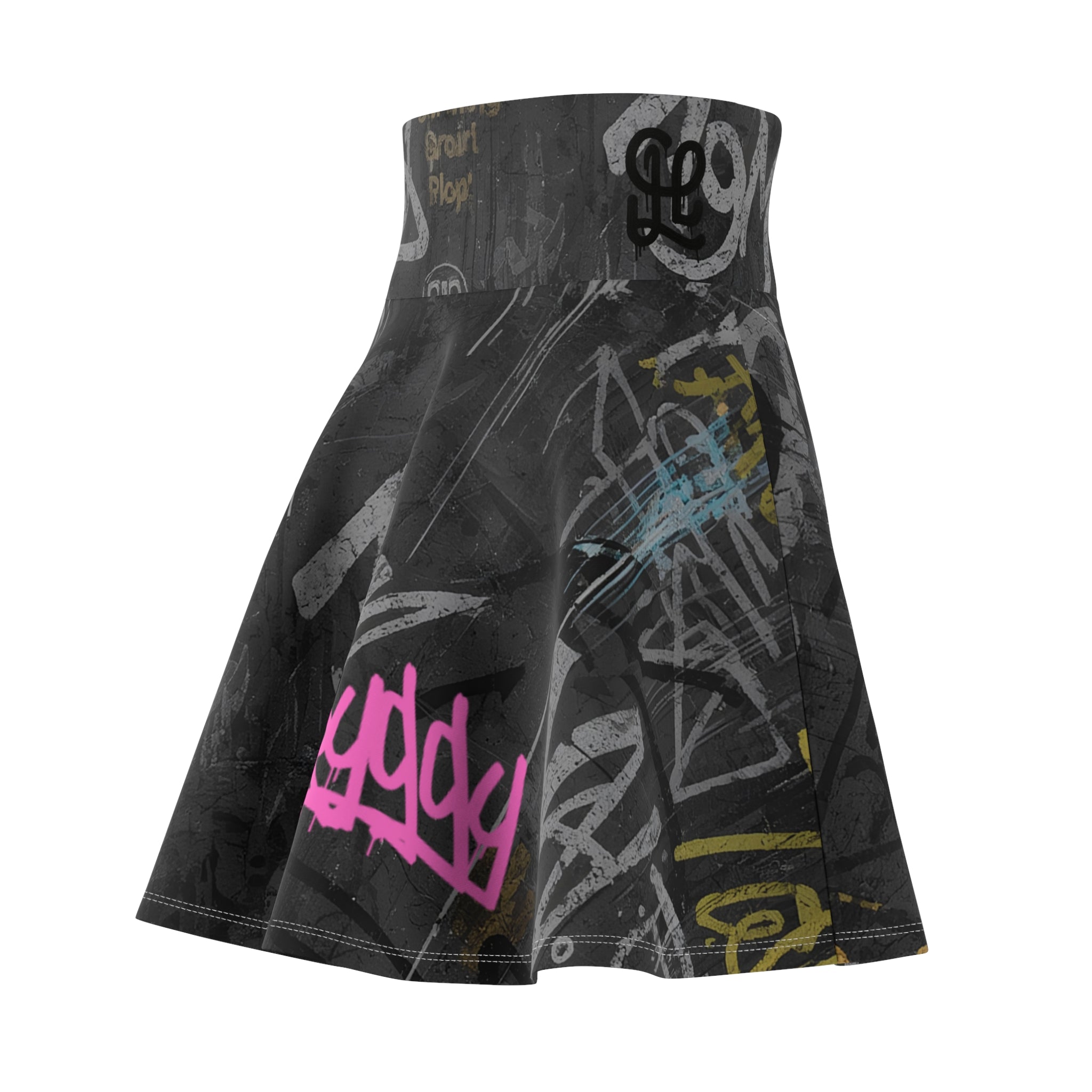 oryggy Originals Personalized Graffiti Print Skater Skirt — Urban Street Art AOP - Oryggy