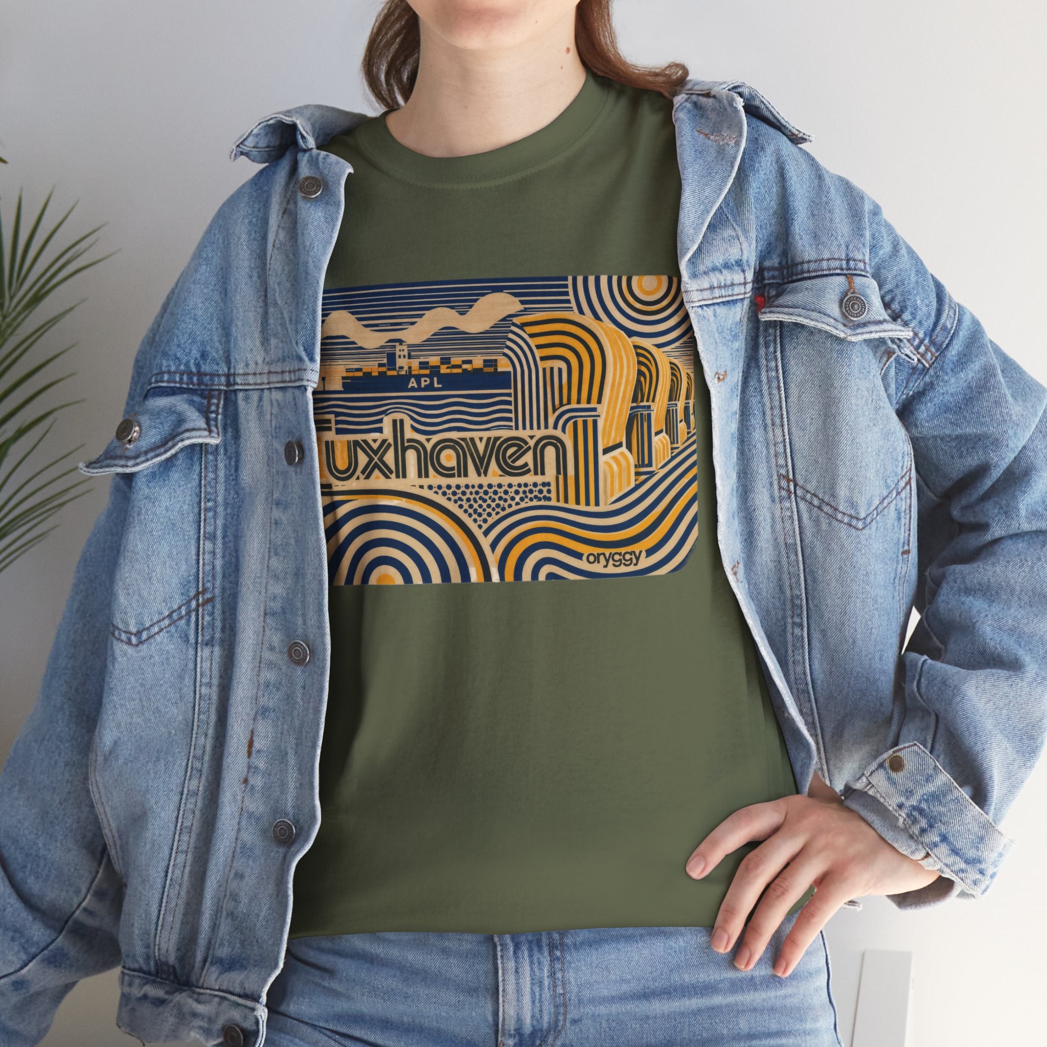 oryggy Originals Summer line Cuxhaven Retro Wave T‑Shirt — Vintage Coastal Graphic Tee