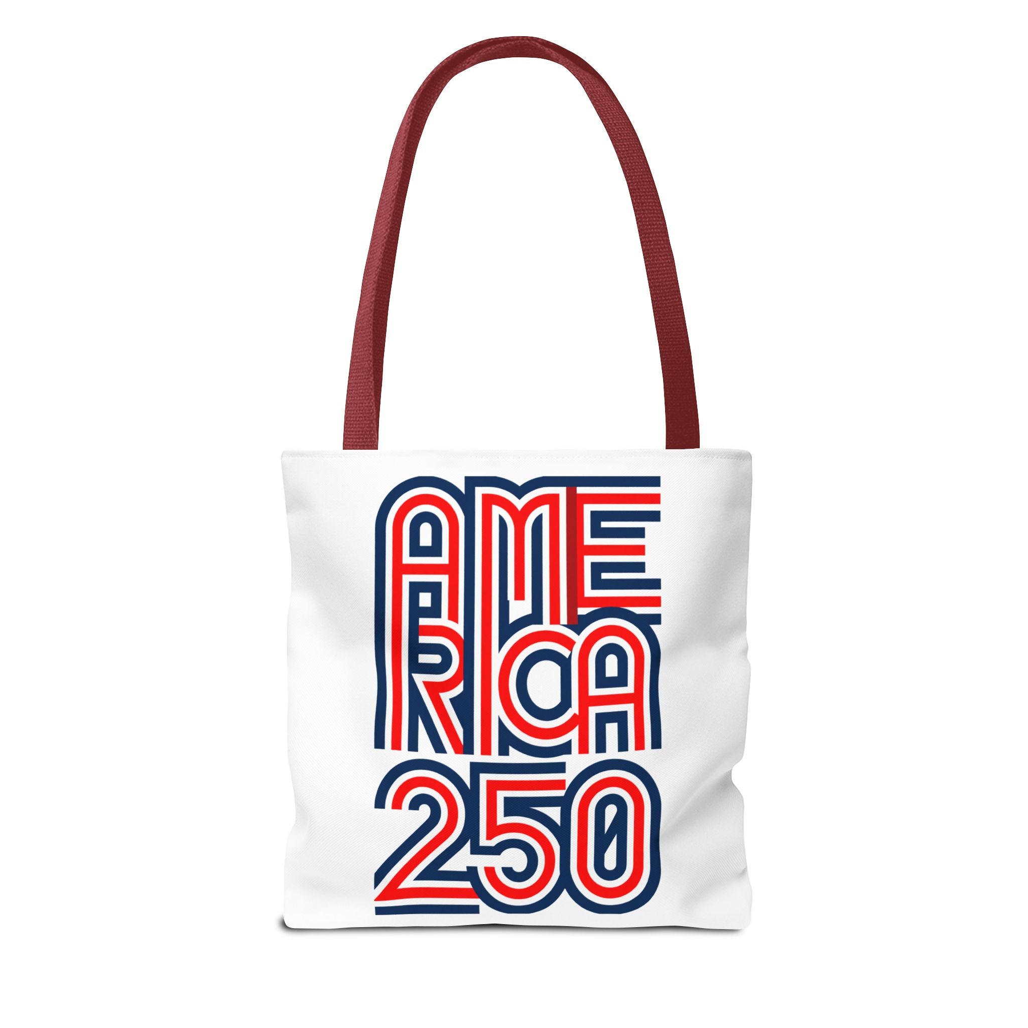 America 250 Tote Bag — Patriotic Red, White & Blue Commemorative Tote