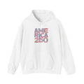 America 250 / USA 2026 Retro Stripe Hoodie — Patriotic 4th of July Anniversary Sweatshirt