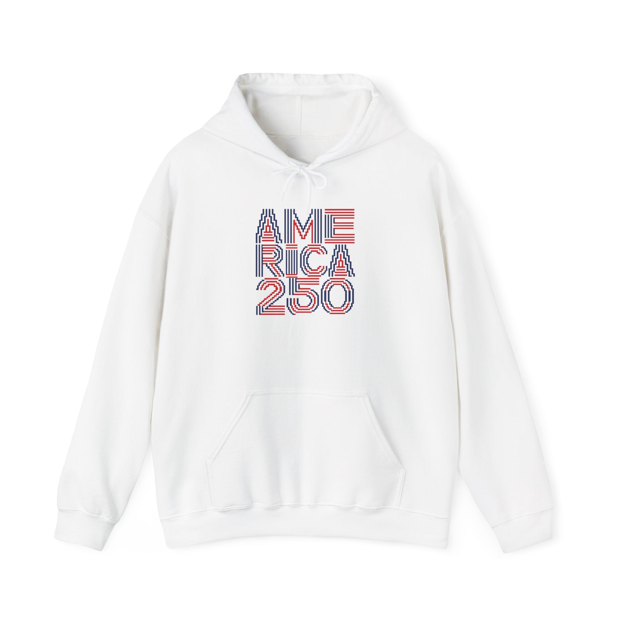 America 250 / USA 2026 Retro Stripe Hoodie — Patriotic 4th of July Anniversary Sweatshirt