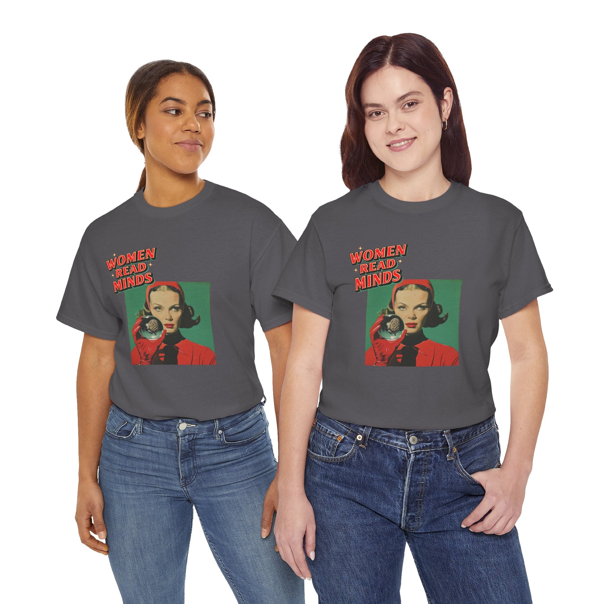 oryggy Originals Summer line Women Read Minds Tee — Retro Vintage Feminist Graphic T-Shirt