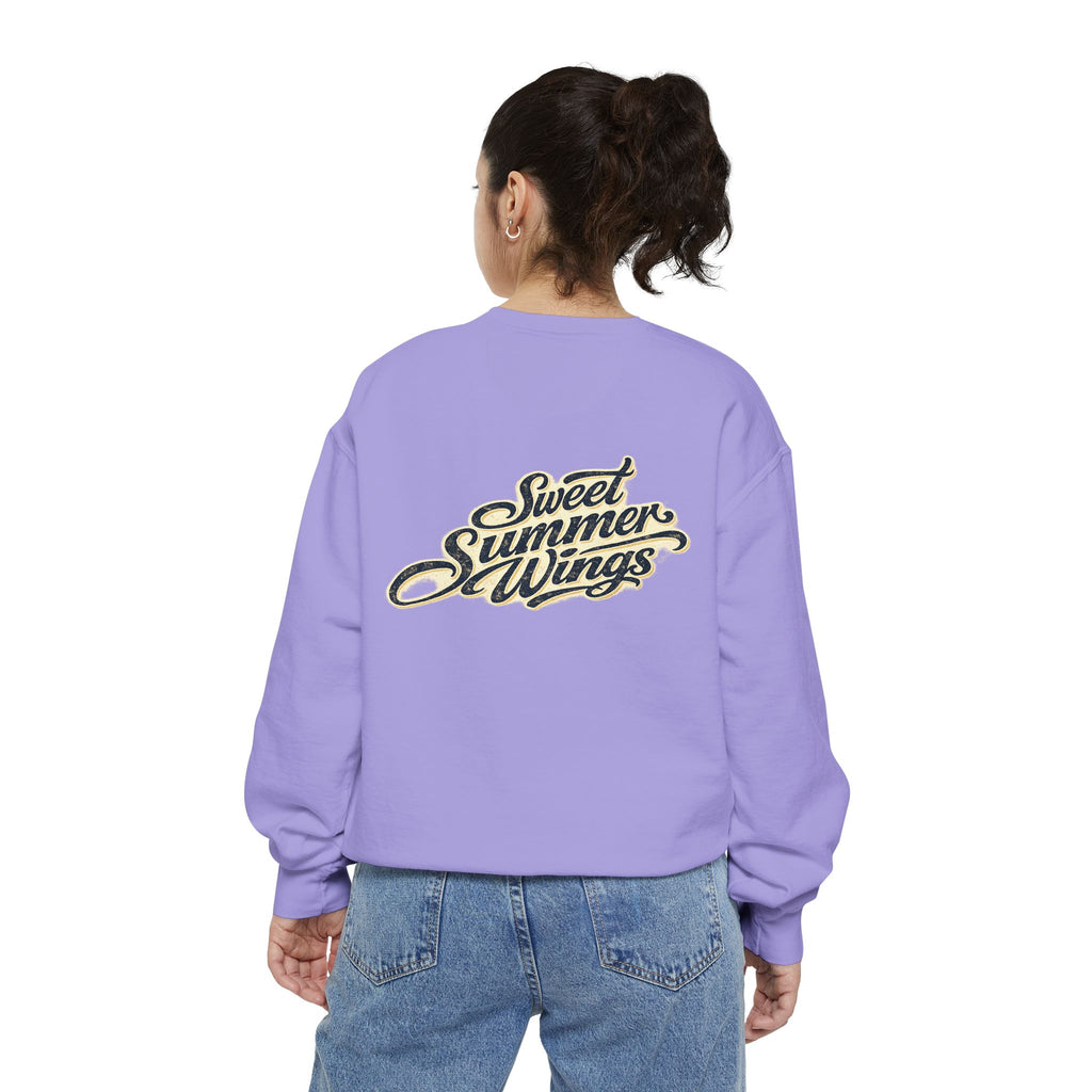 America 250 Garden Days Summer Sweatshirt — "Sweet Summer Wings" Vintage Floral 4th of July Crewneck