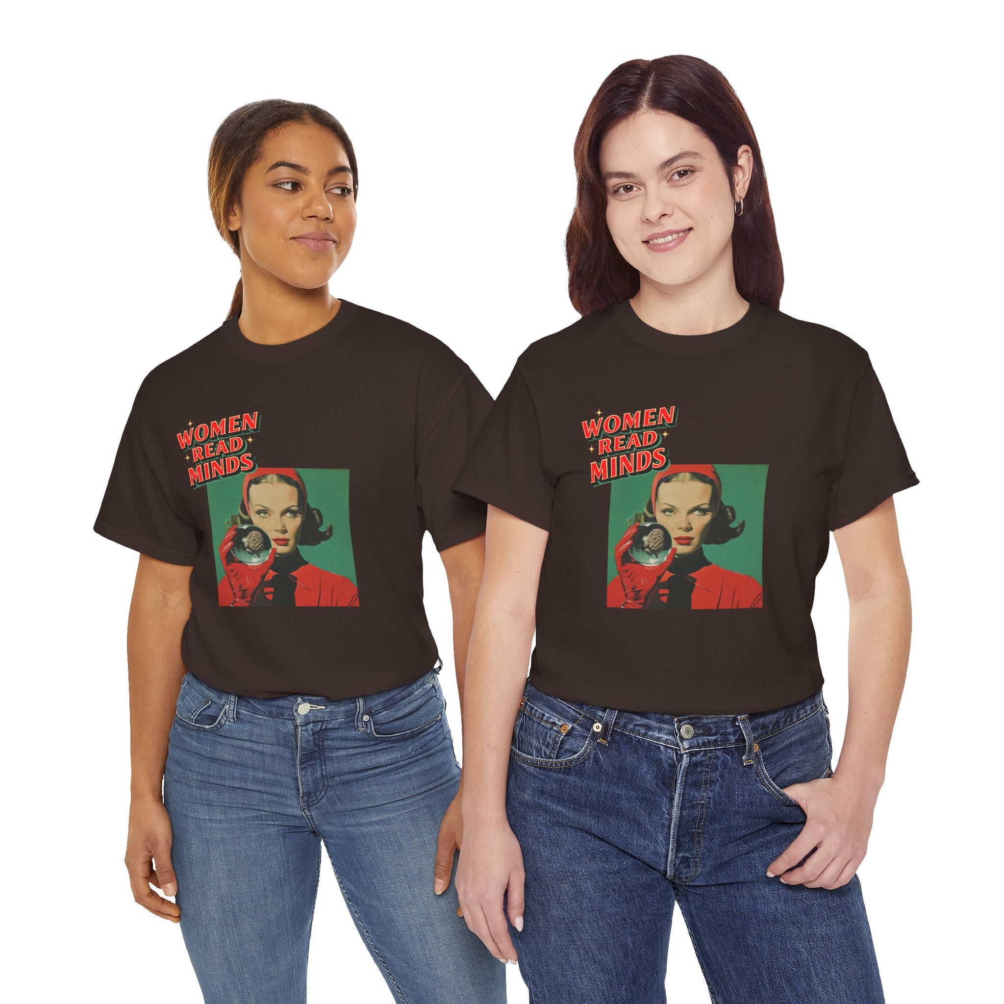 oryggy Originals Summer line Women Read Minds Tee — Retro Vintage Feminist Graphic T-Shirt