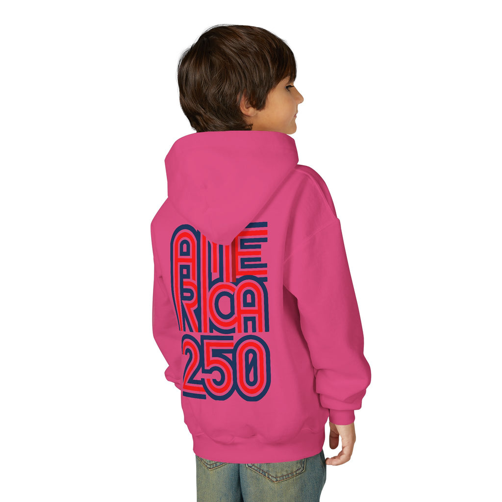 America 250 Hoodie | Patriotic Retro Typography, 250th Anniversary