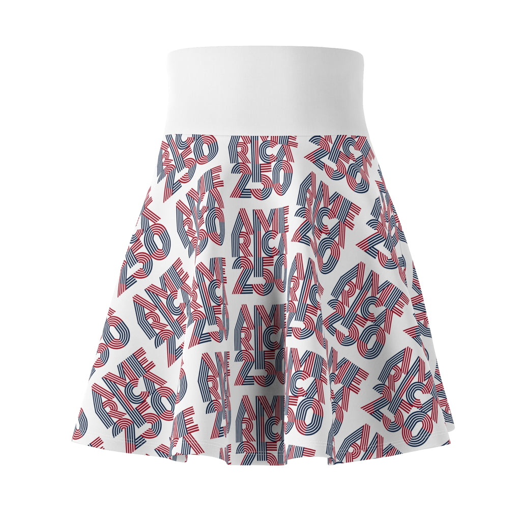 I Am 2020 Pattern Skater Skirt | Typographic All-Over Print