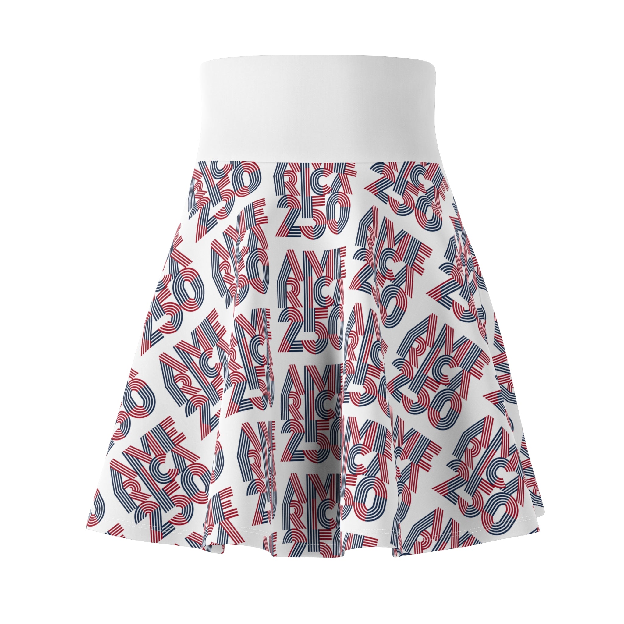 I Am 2020 Pattern Skater Skirt | Typographic All-Over Print