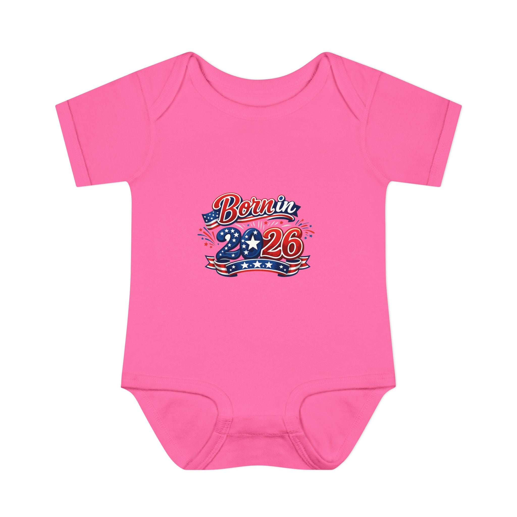 America 250 Born in 2026 Baby Bodysuit — Patriotic USA Infant Onesie