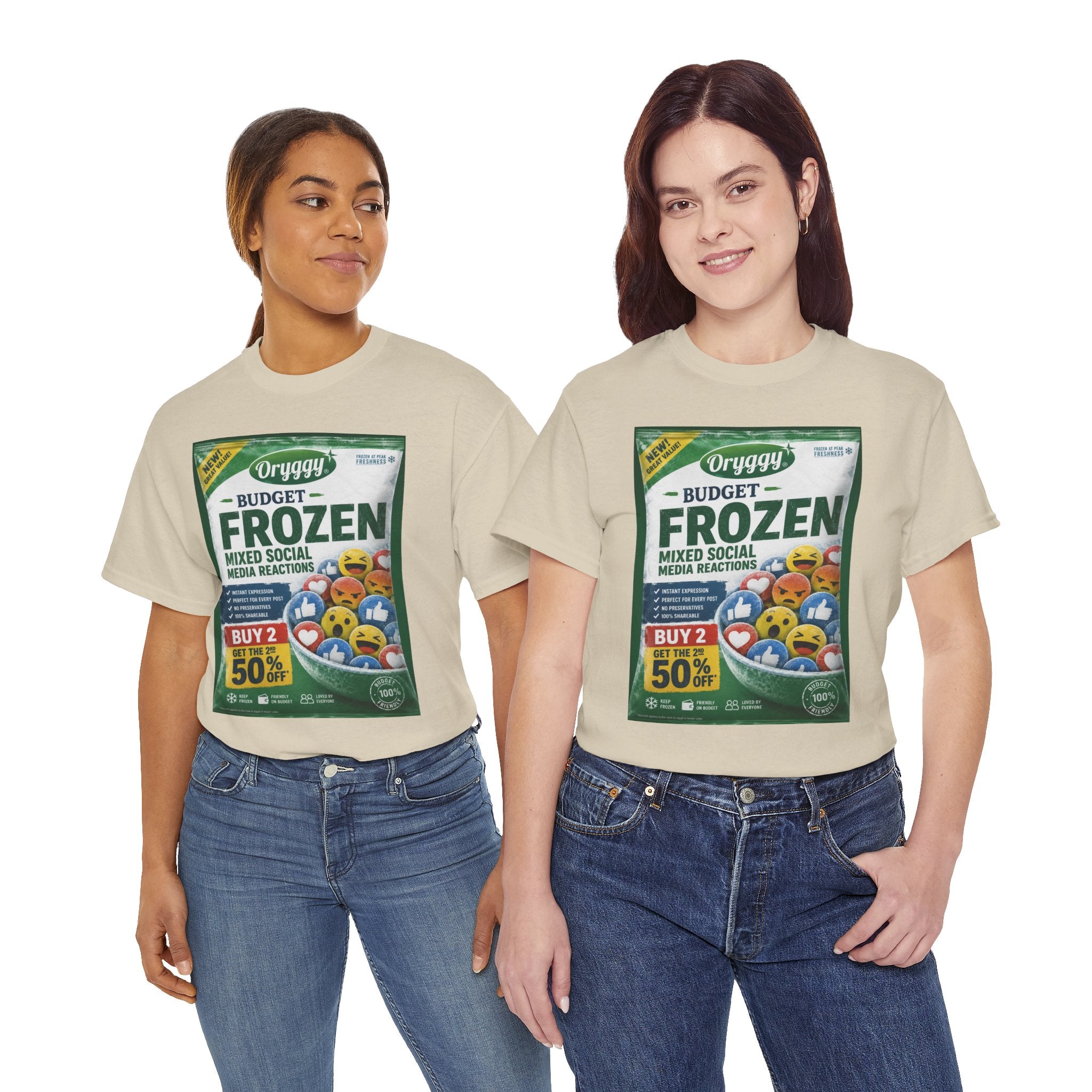 oryggy Originals Summer line 'Budget Frozen Mixed Social Media Reactions' Graphic Tee