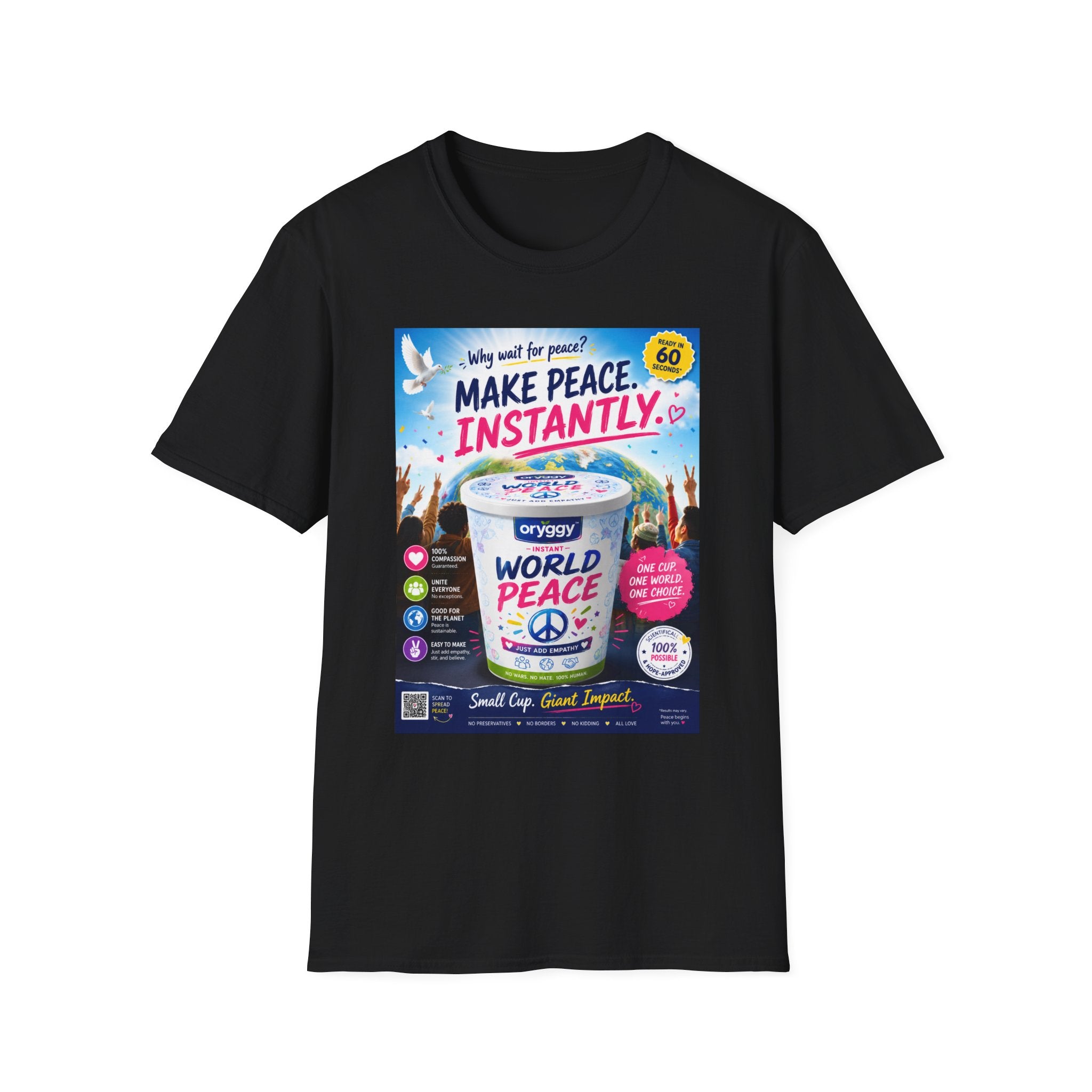 oryggy Originals Summer line "Make Peace Instantly" World Peace Graphic Tee