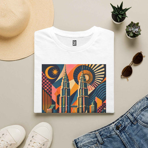 oryggy Originals Summer line Kuala Lumpur Poster Tee — Retro Petronas Towers Graphic T-Shirt
