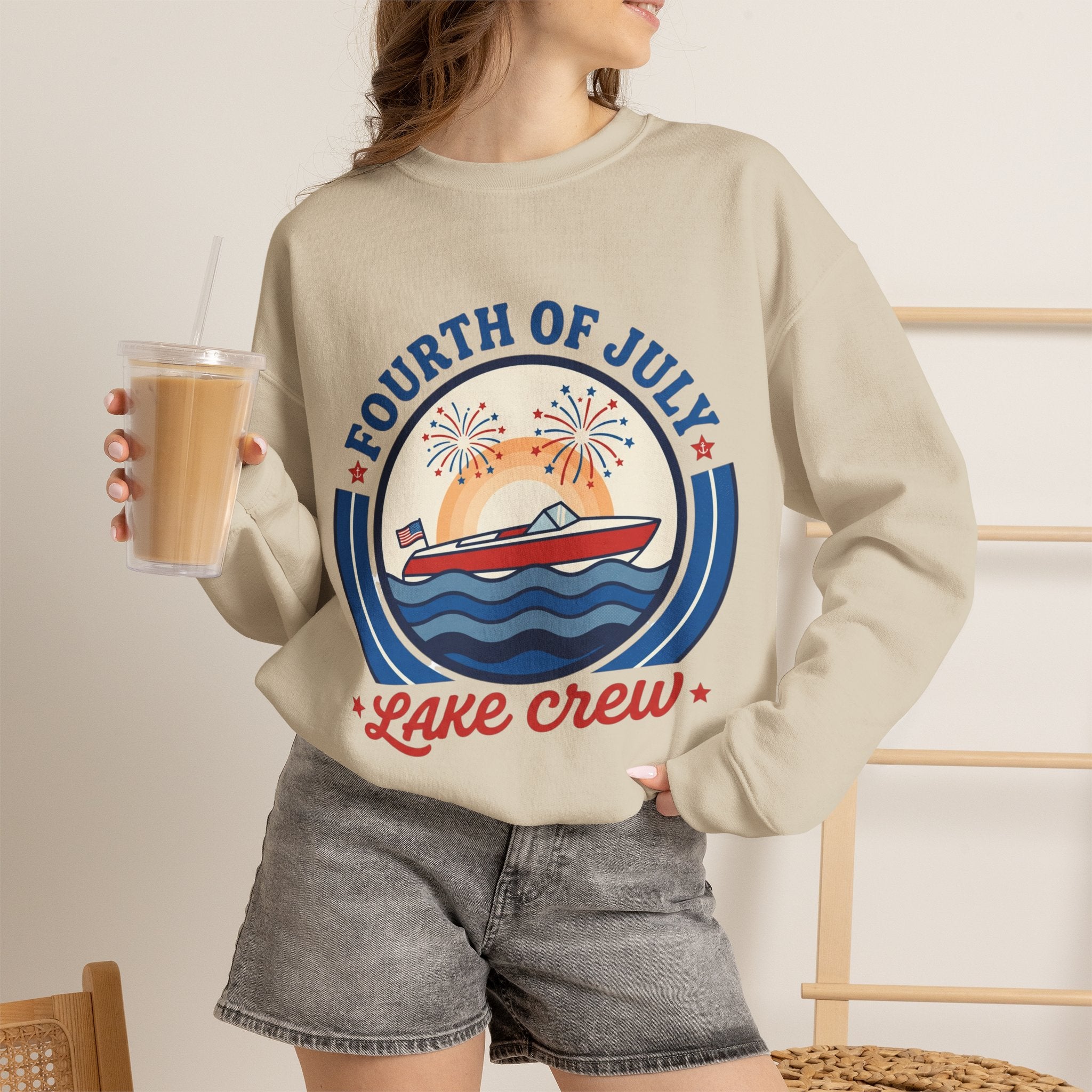 oryggy - america-250-unisex-heavy-blend™-crewneck-sweatshirt - Vintage Patriotic Apparel