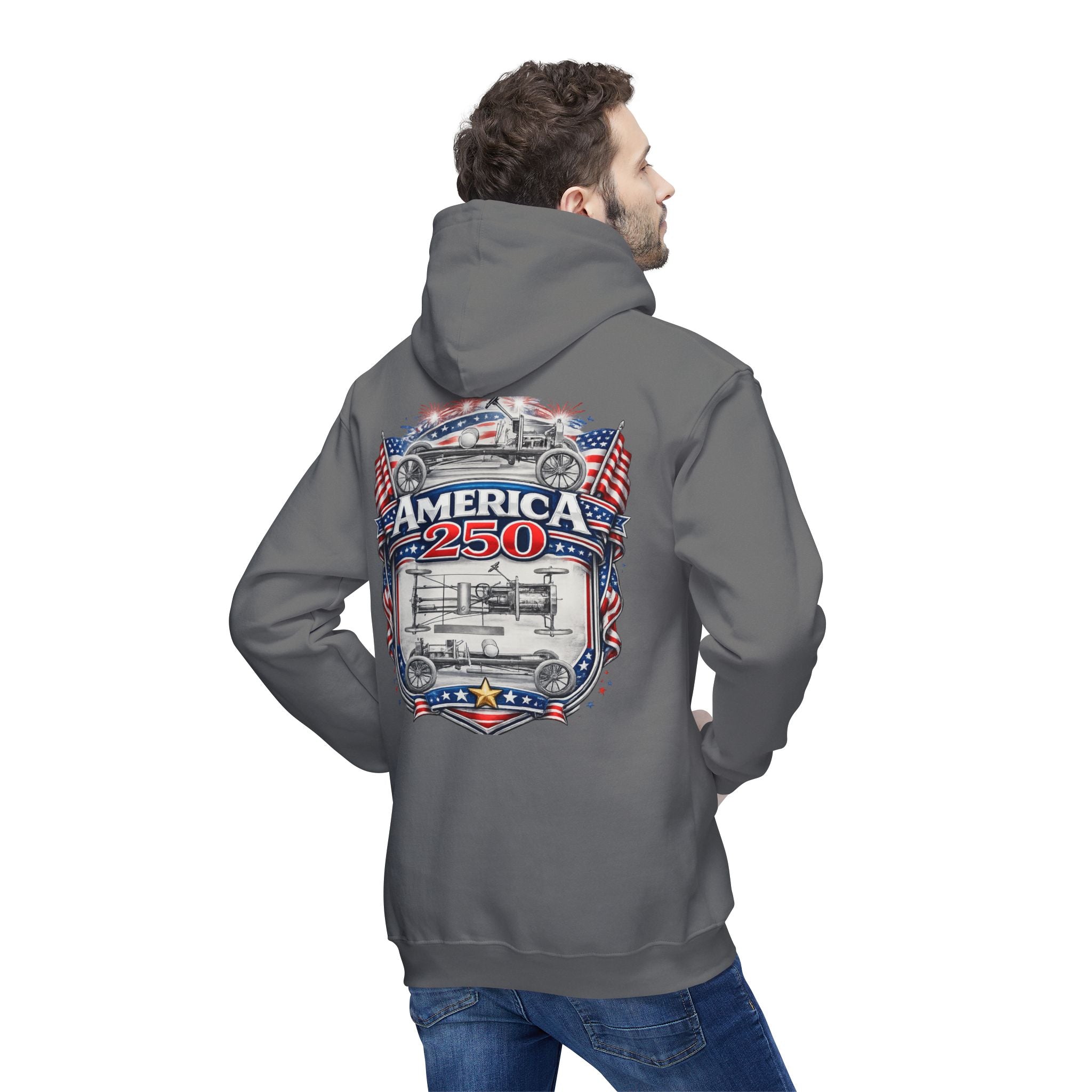 America 250 Patriotic USA Anniversary Hoodie —  Made in USA