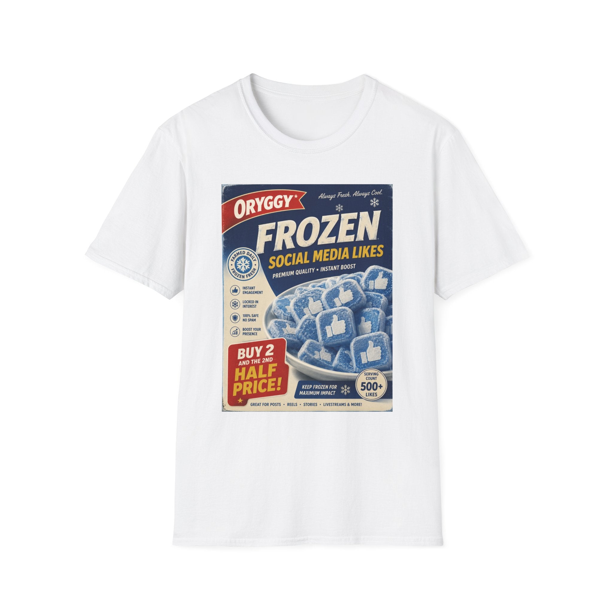 oryggy Originals Summer line 'Frozen Social Media Likes' Retro Graphic Tee