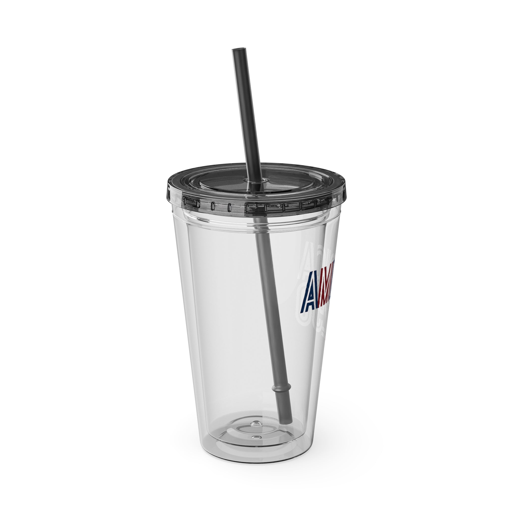 America 250 Tumbler | 16oz Clear Straw Cup