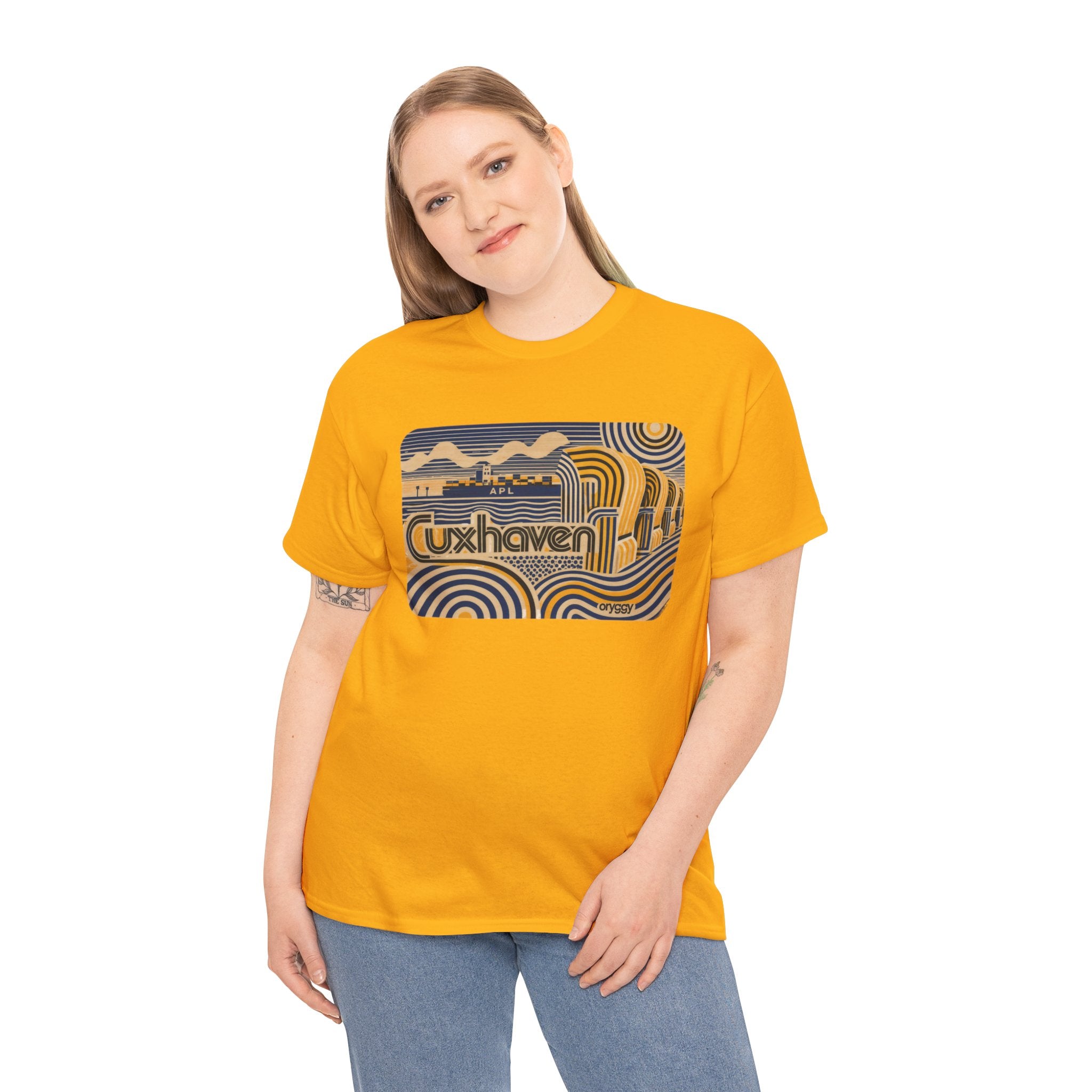 oryggy Originals Summer line Cuxhaven Retro Wave T‑Shirt — Vintage Coastal Graphic Tee