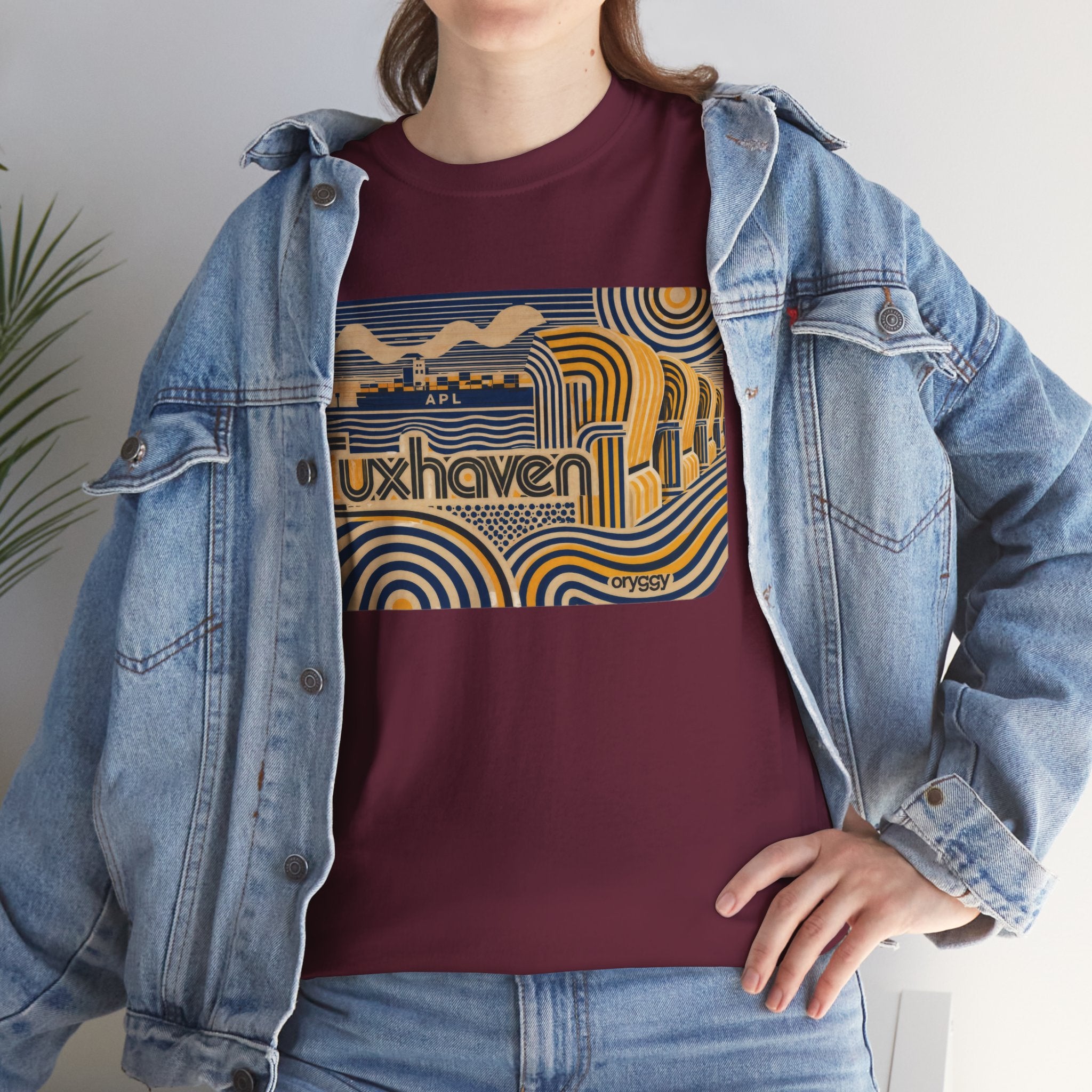 oryggy Originals Summer line Cuxhaven Retro Wave T‑Shirt — Vintage Coastal Graphic Tee