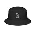 Embroidered Monogram Bucket Hat — Minimal Script Logo Casual Sun Hat