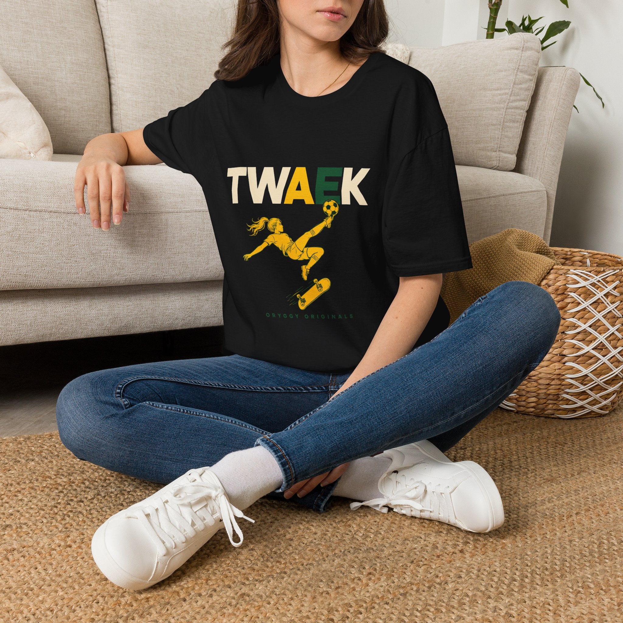 oryggy Originals "TWAEK" Tee — Inclusive Overhead-Kick Streetwear Shirt