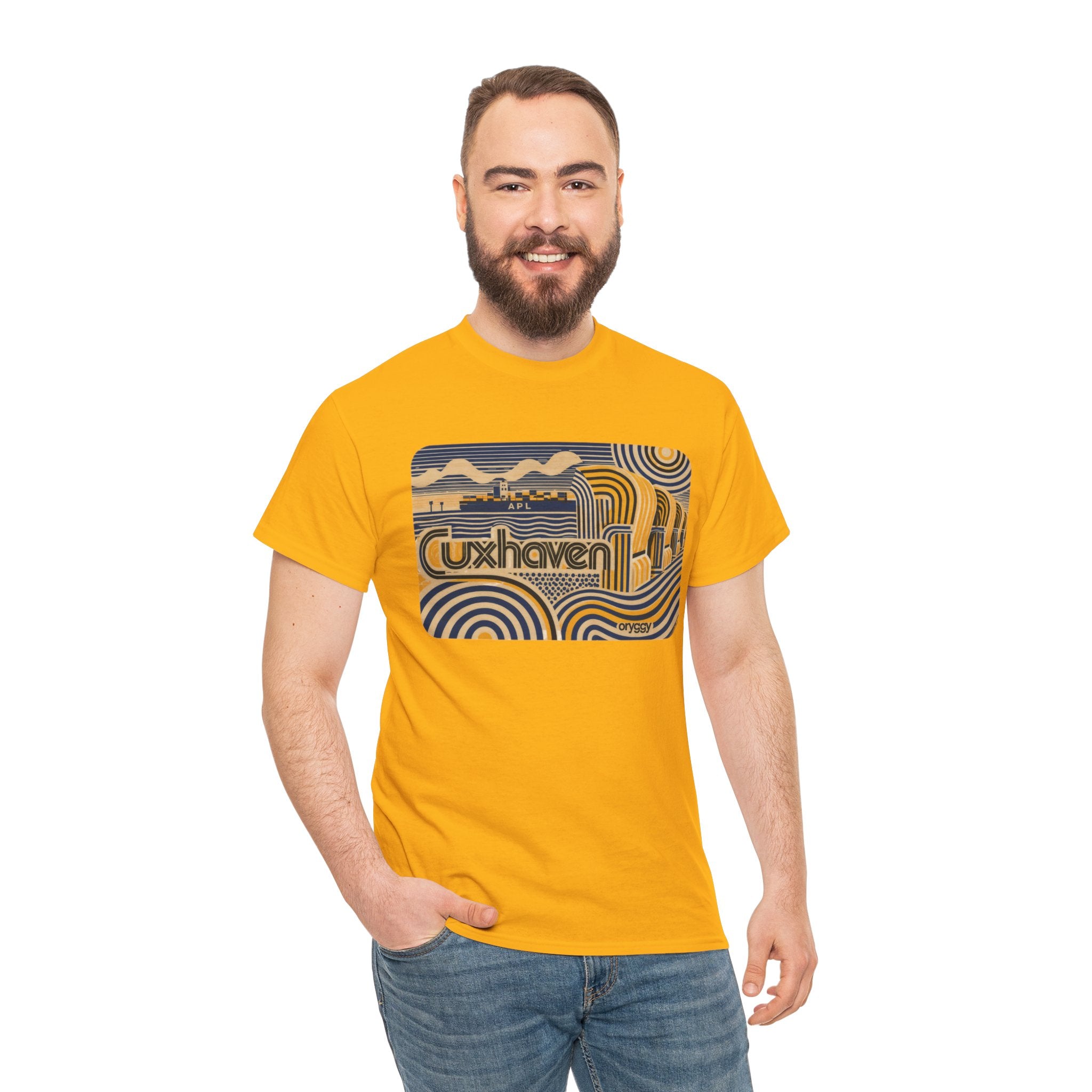 oryggy Originals Summer line Cuxhaven Retro Wave T‑Shirt — Vintage Coastal Graphic Tee