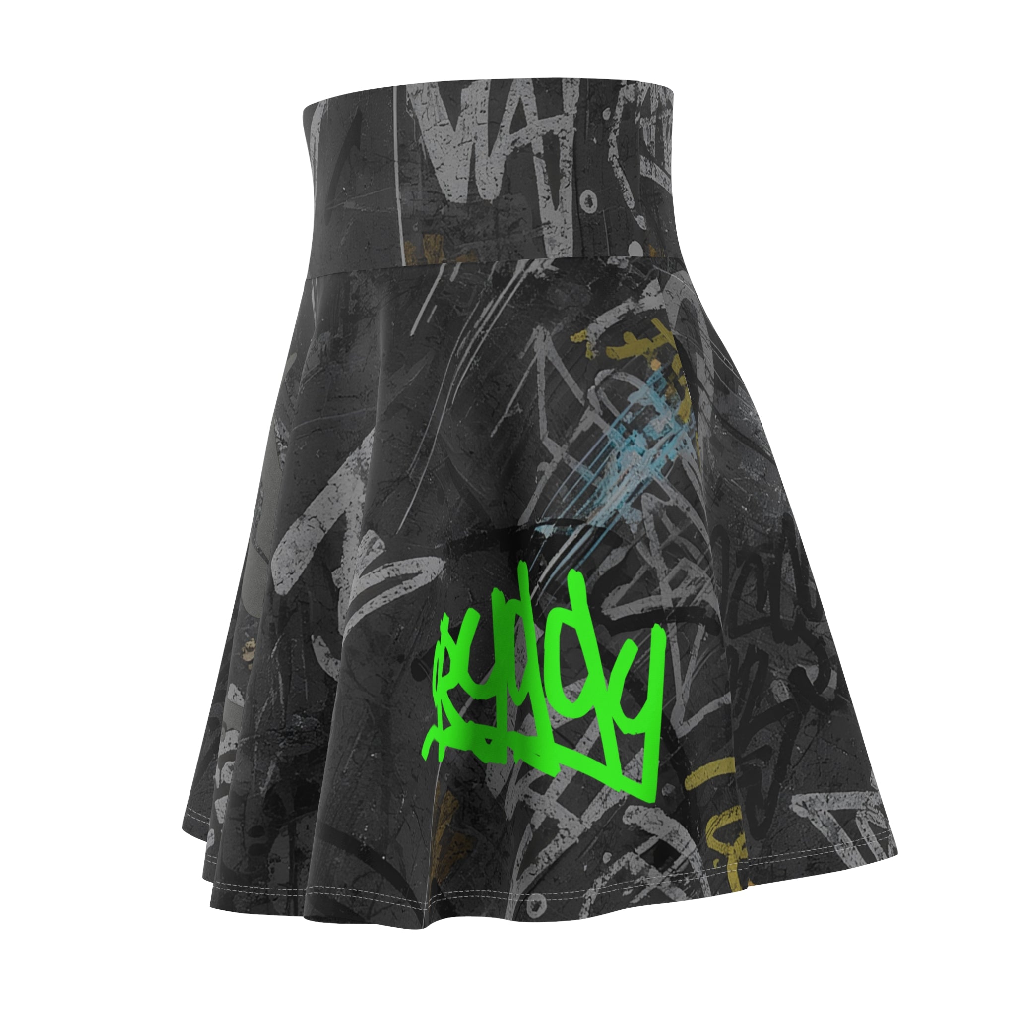 oryggy Originals Personalized Graffiti Print Skater Skirt — Urban Street Art AOP - Oryggy